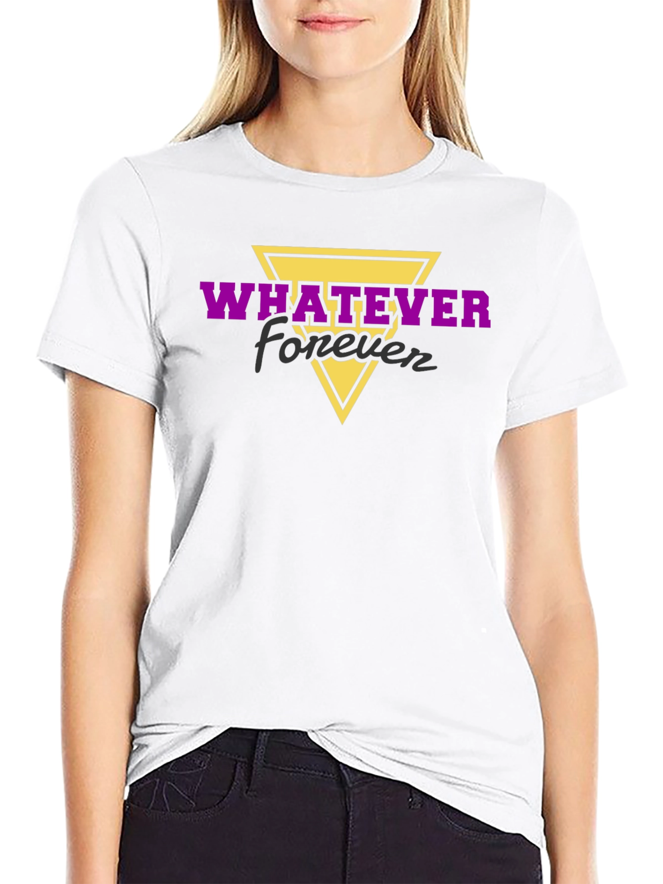 Black Whatever Forever Graphic Tee - Black Cotton view 9
