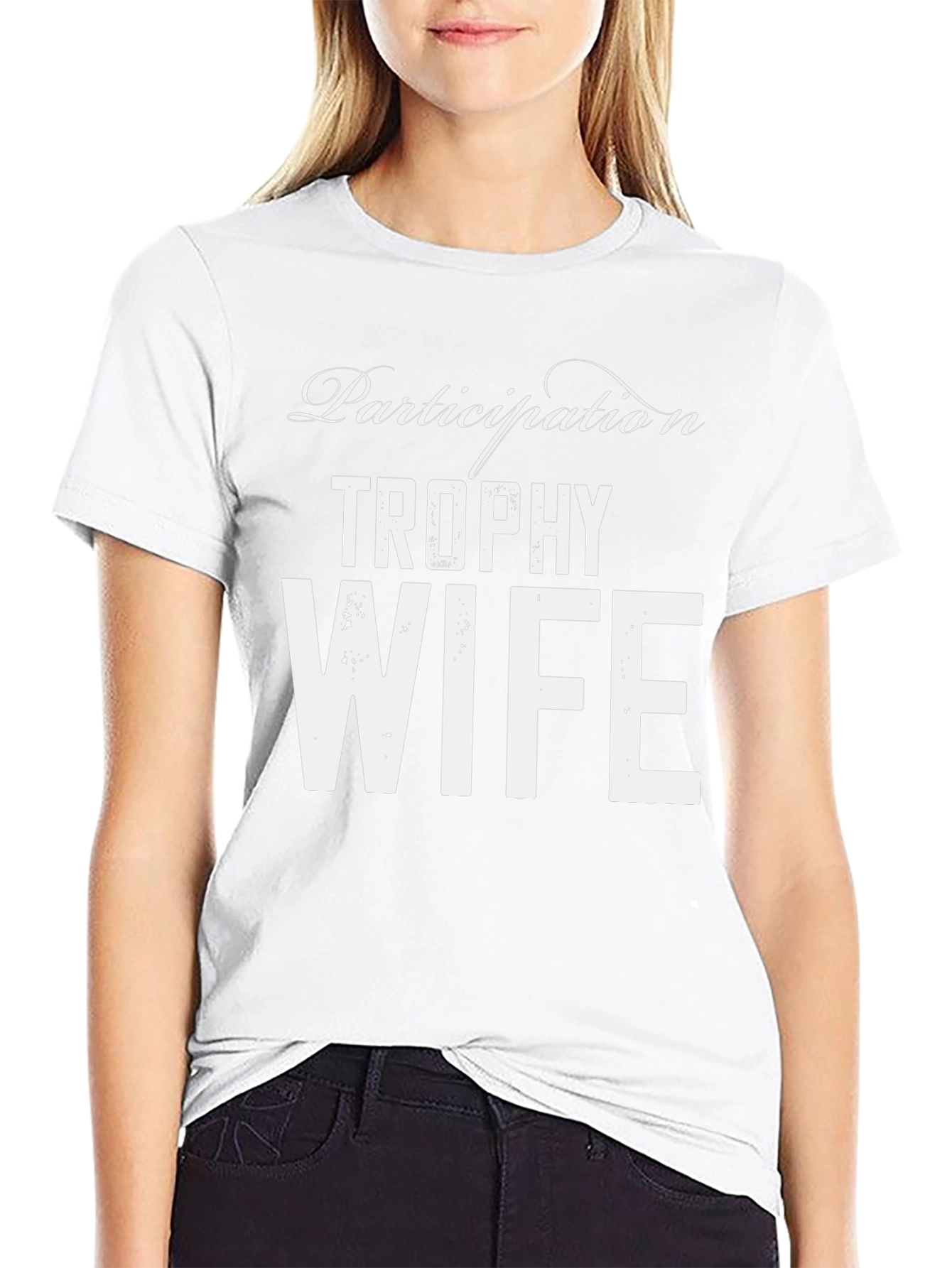 Black Participation Trophy Wife Graphic Tee view 9