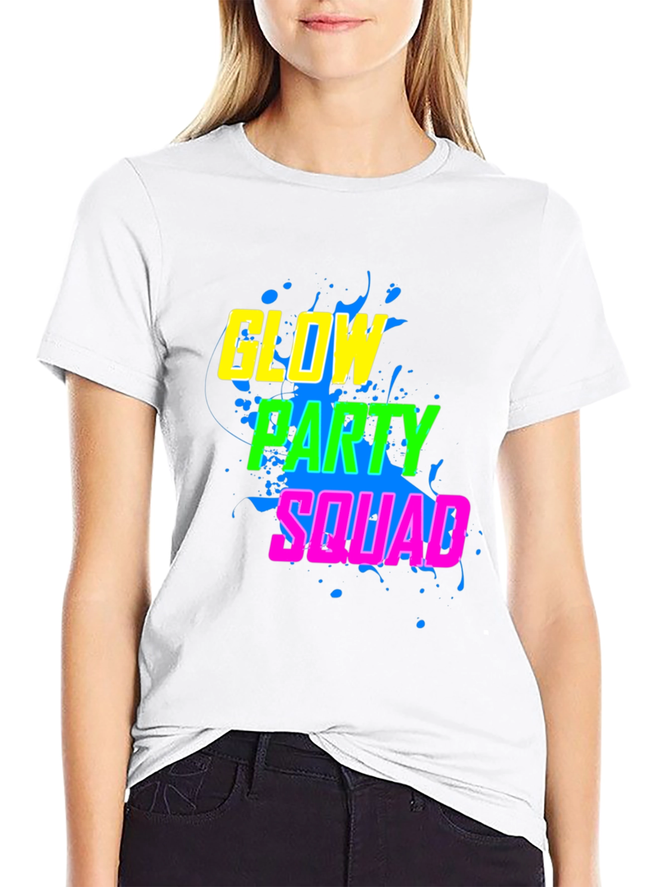 Black Glow Party Squad T-Shirt view 9