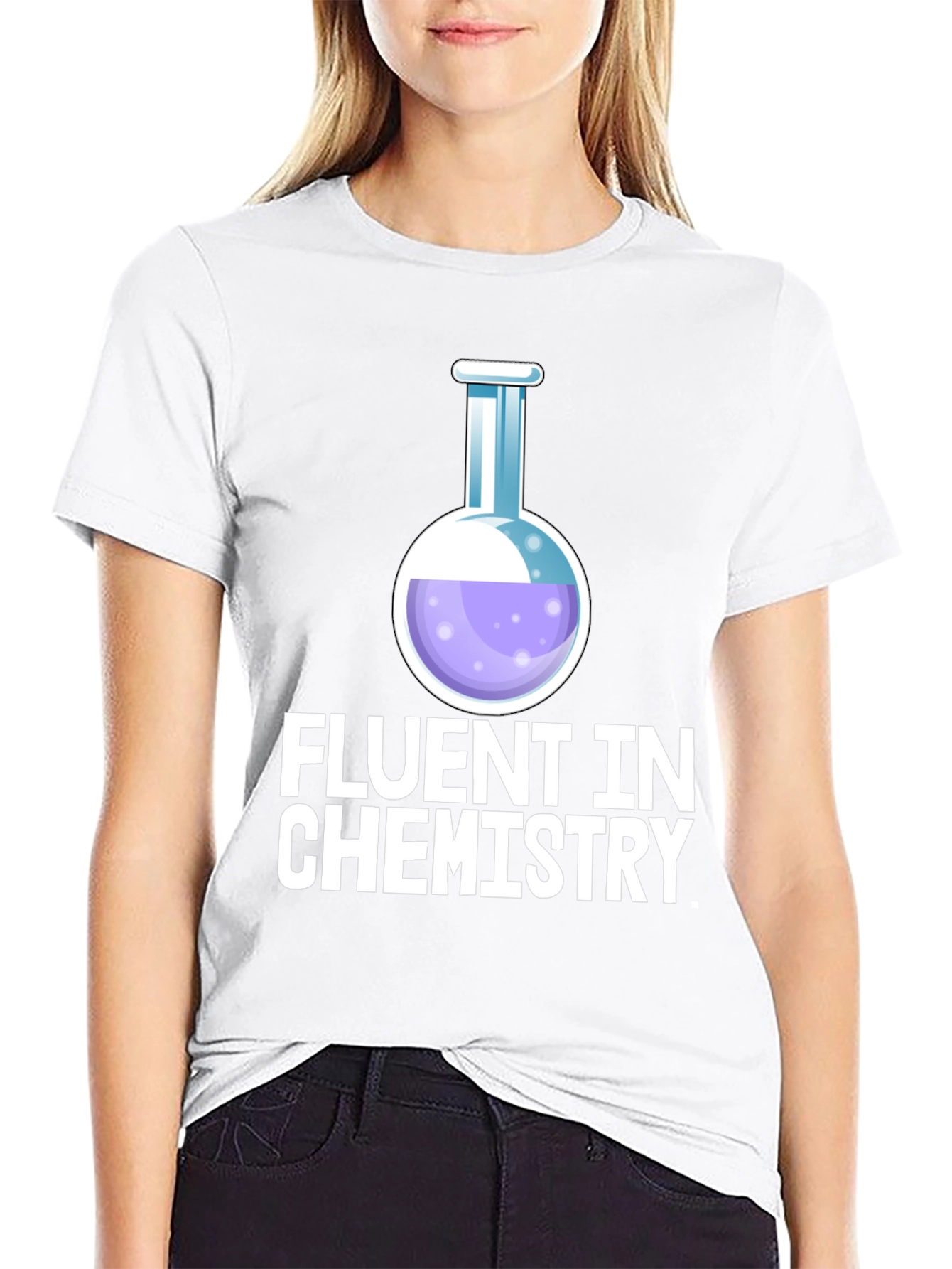 Black Fluent In Chemistry T-Shirt view 9
