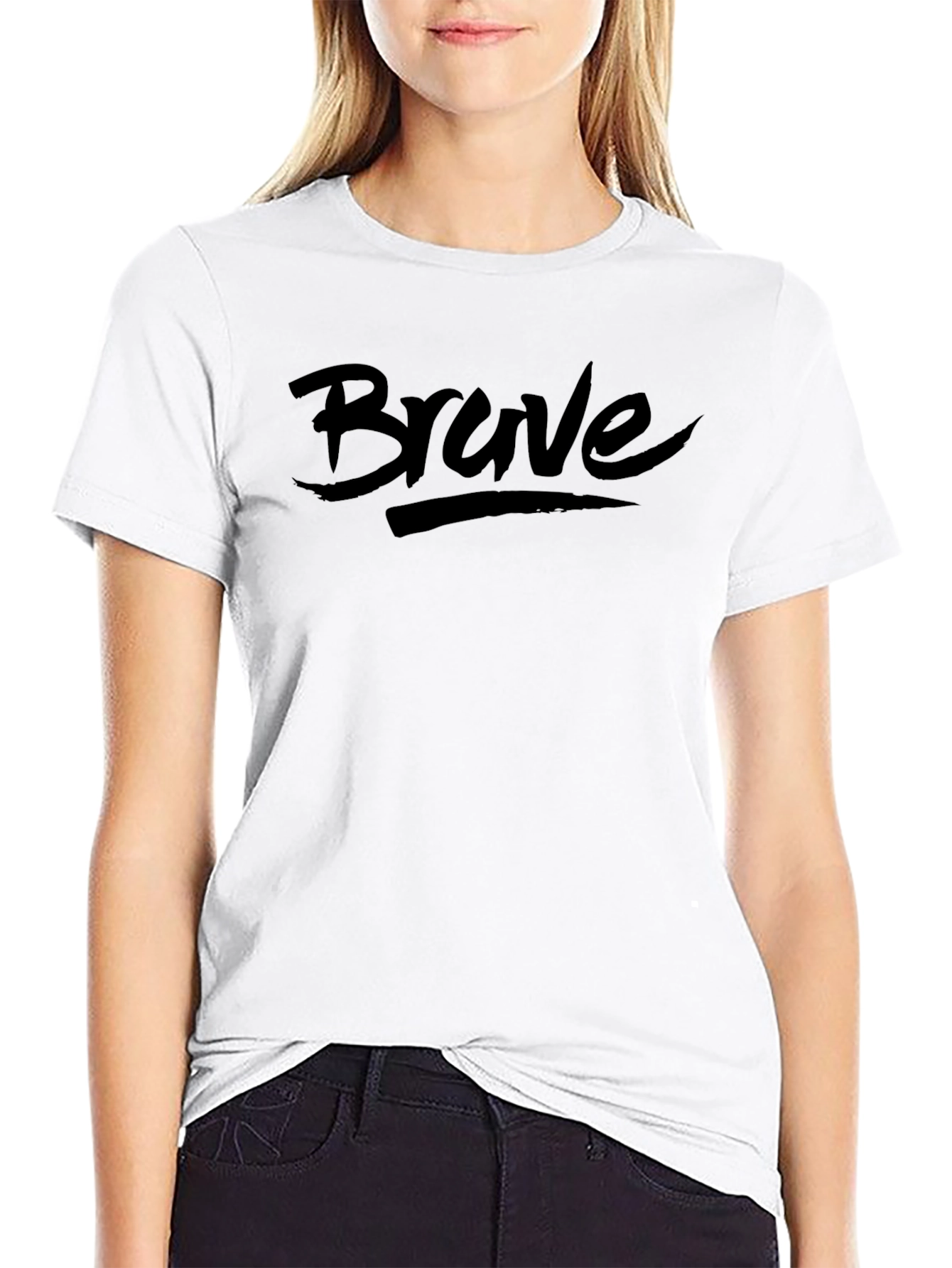 Black Brave Graphic Tee - Men's Black T-Shirt view 9