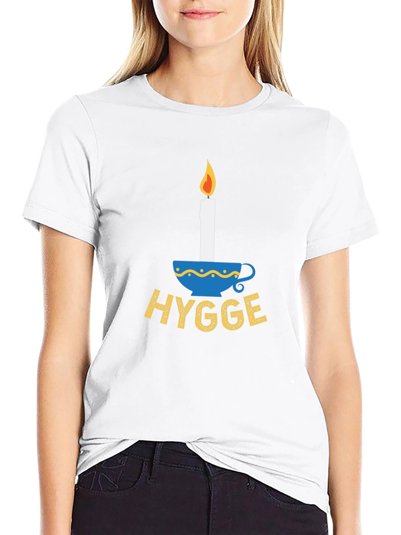 Black Hygge Candle Comfort Graphic Tee view 9