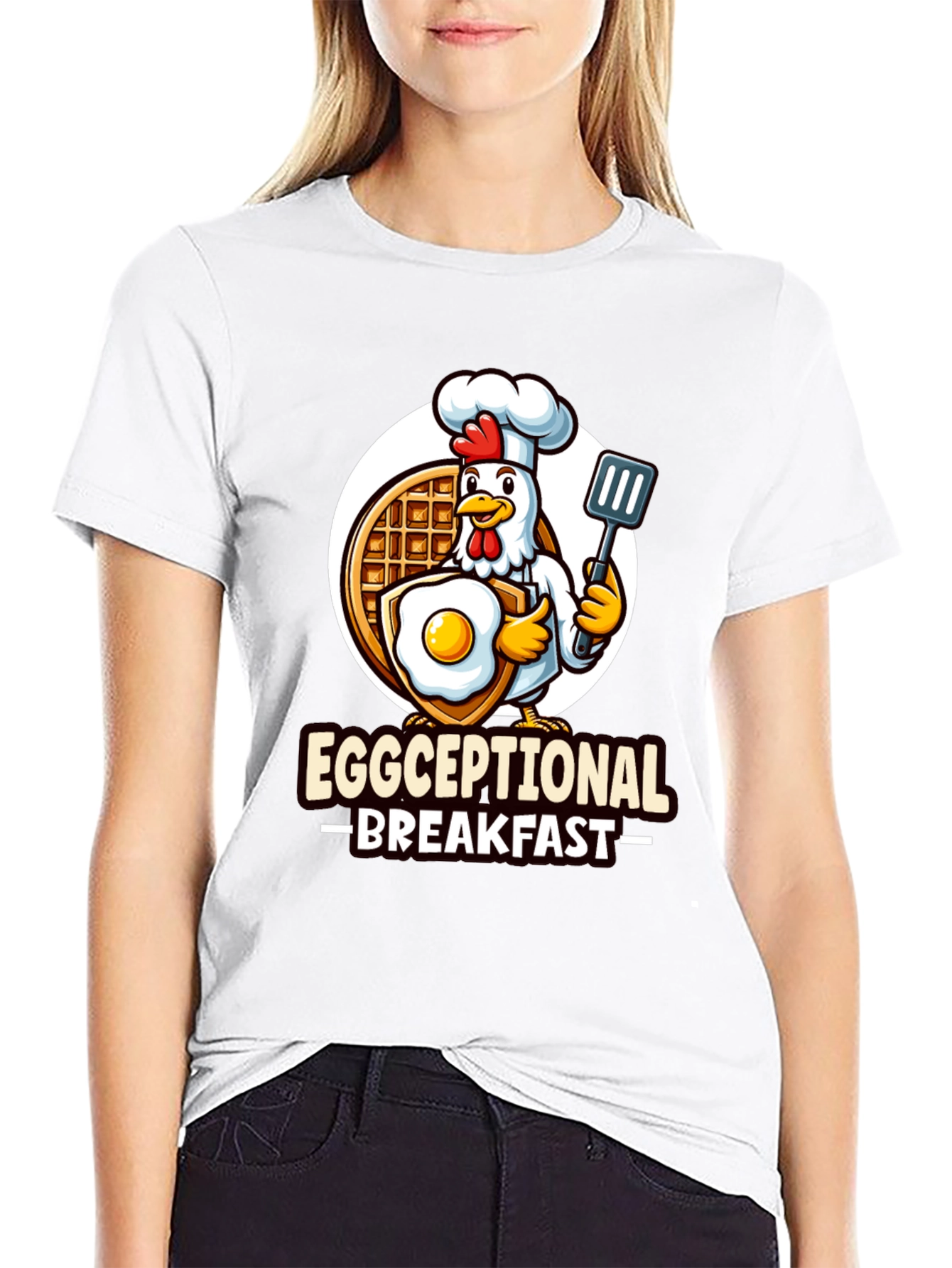 Black Eggceptional Breakfast T-Shirt - Chicken Chef! view 9