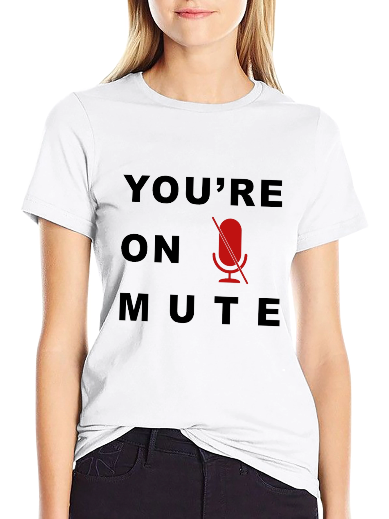 Black You're on Mute T-Shirt - Funny Conference Call Tee view 9
