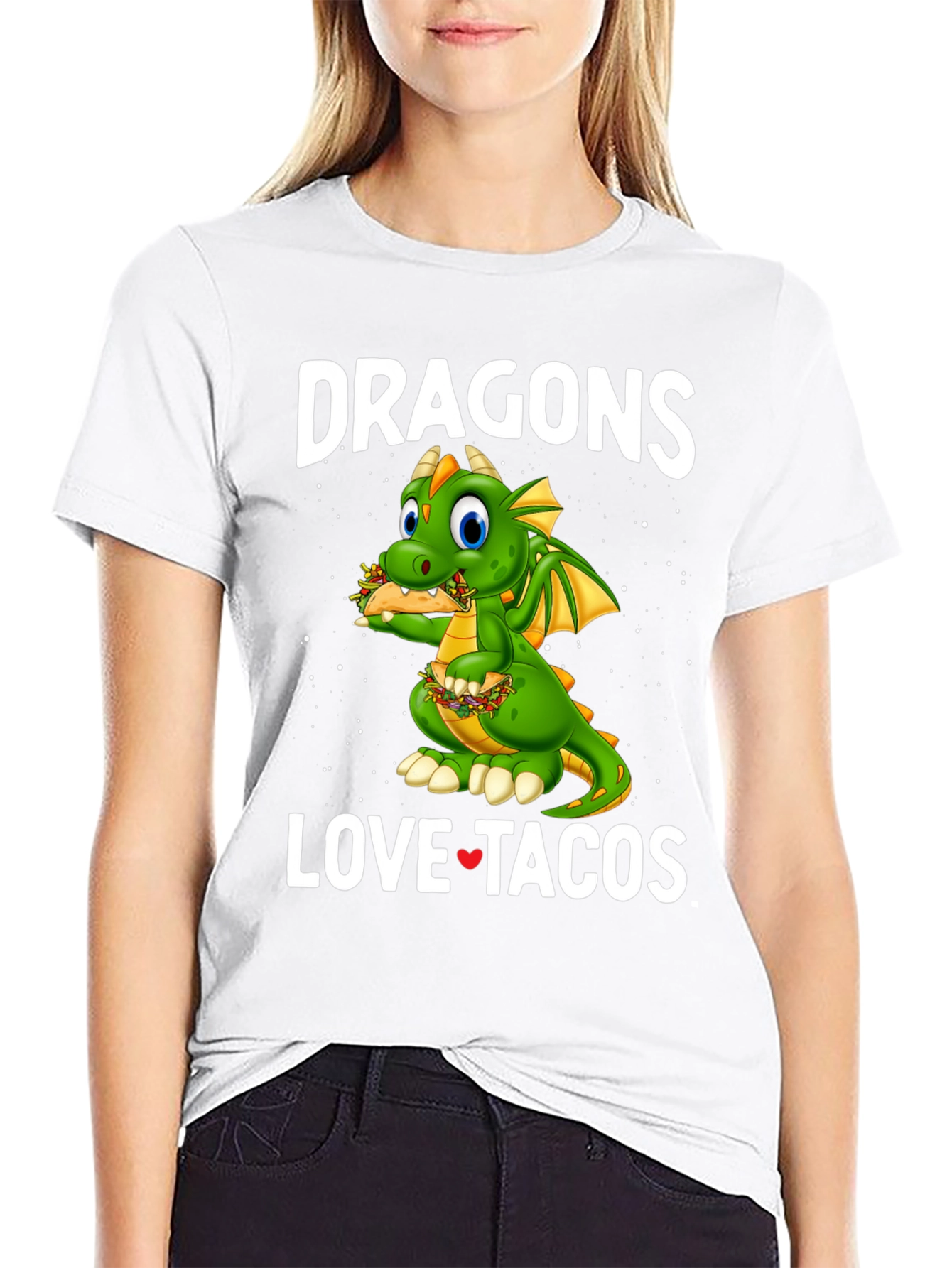 Black Dragons Love Tacos Graphic Tee view 9