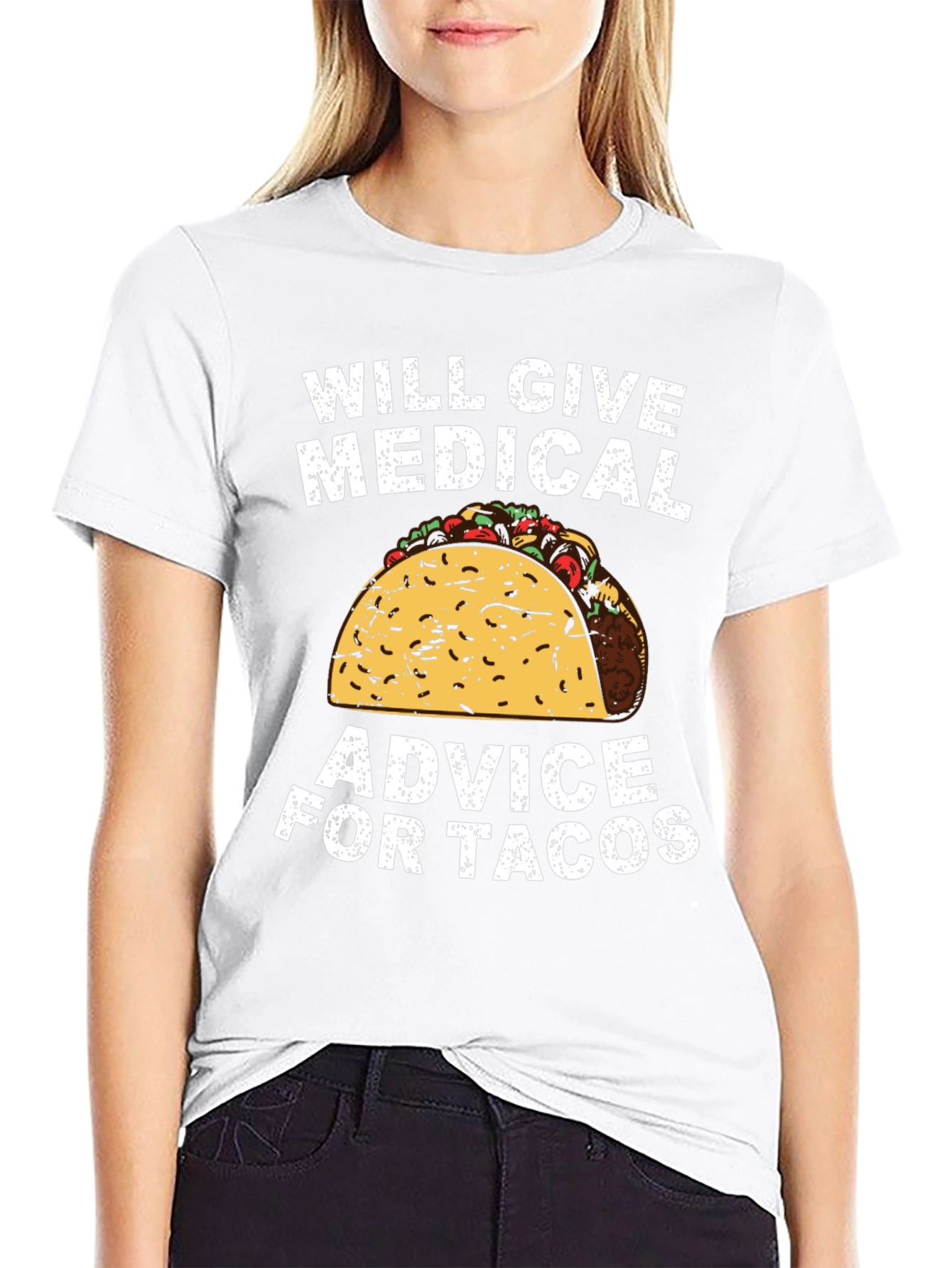 Black Medical Advice for Tacos Graphic Tee view 9