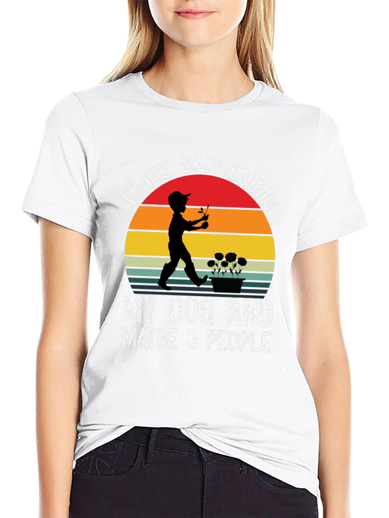 Black Gardening Dog Lover T-Shirt view 9