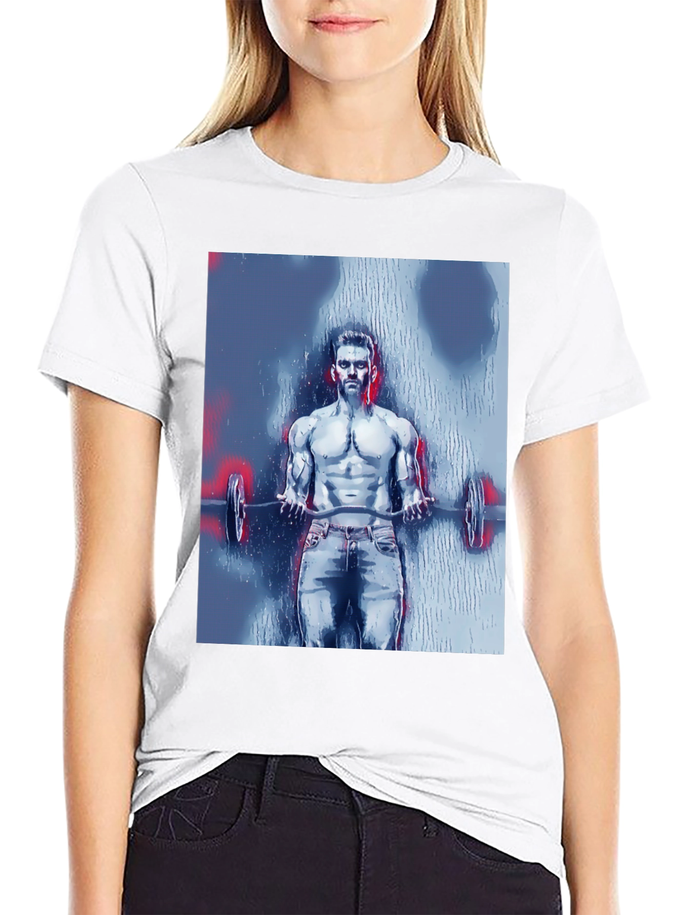 Black Men's Bodybuilder Graphic Tee - Black view 9