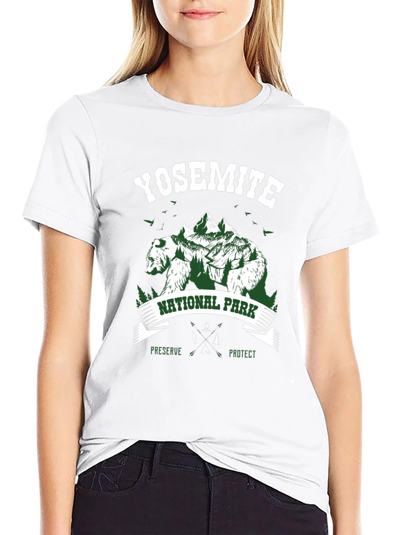 Black Yosemite National Park Graphic Tee view 9