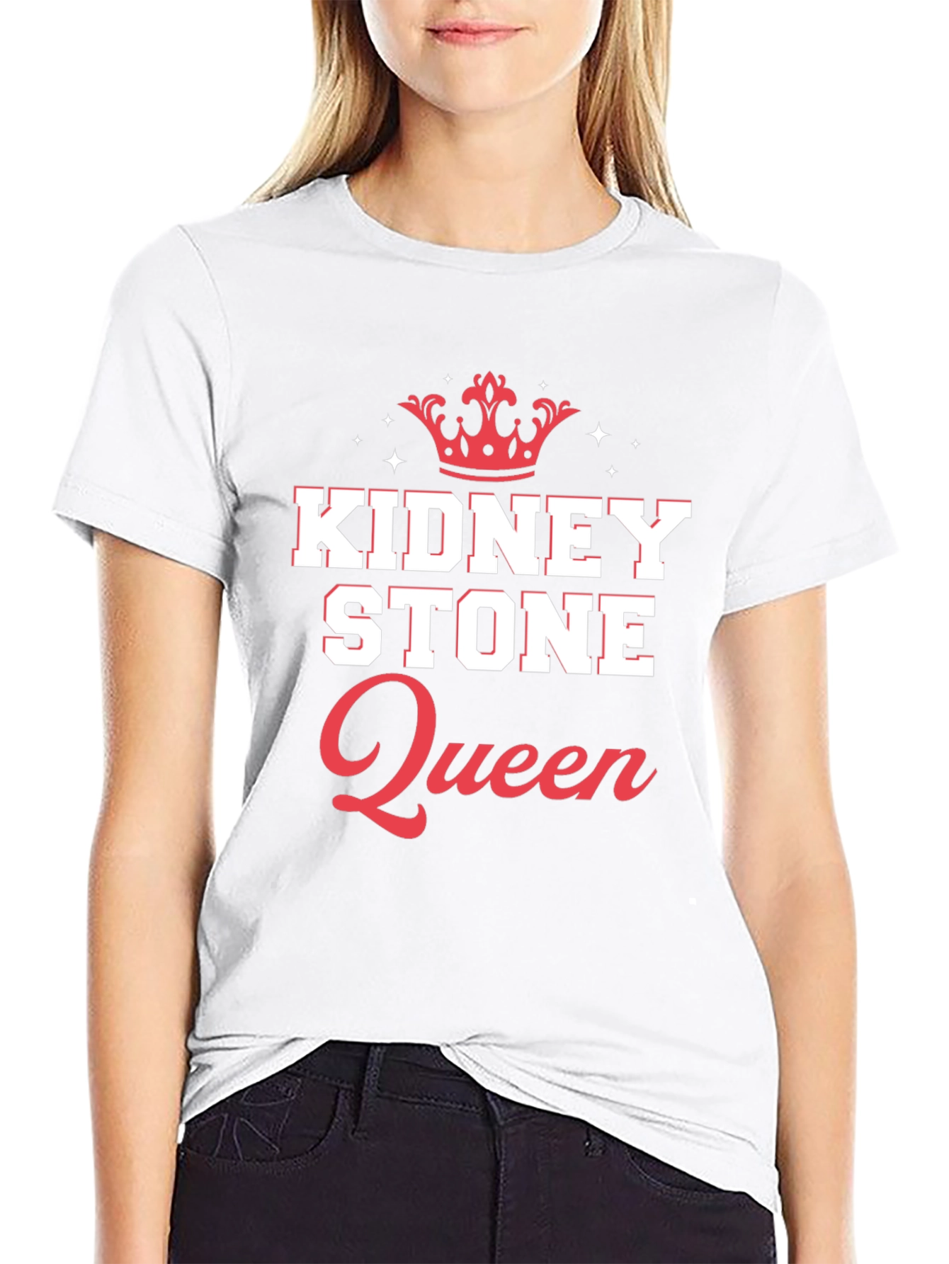 Black Kidney Stone Queen Graphic T-Shirt Funny Tee view 9