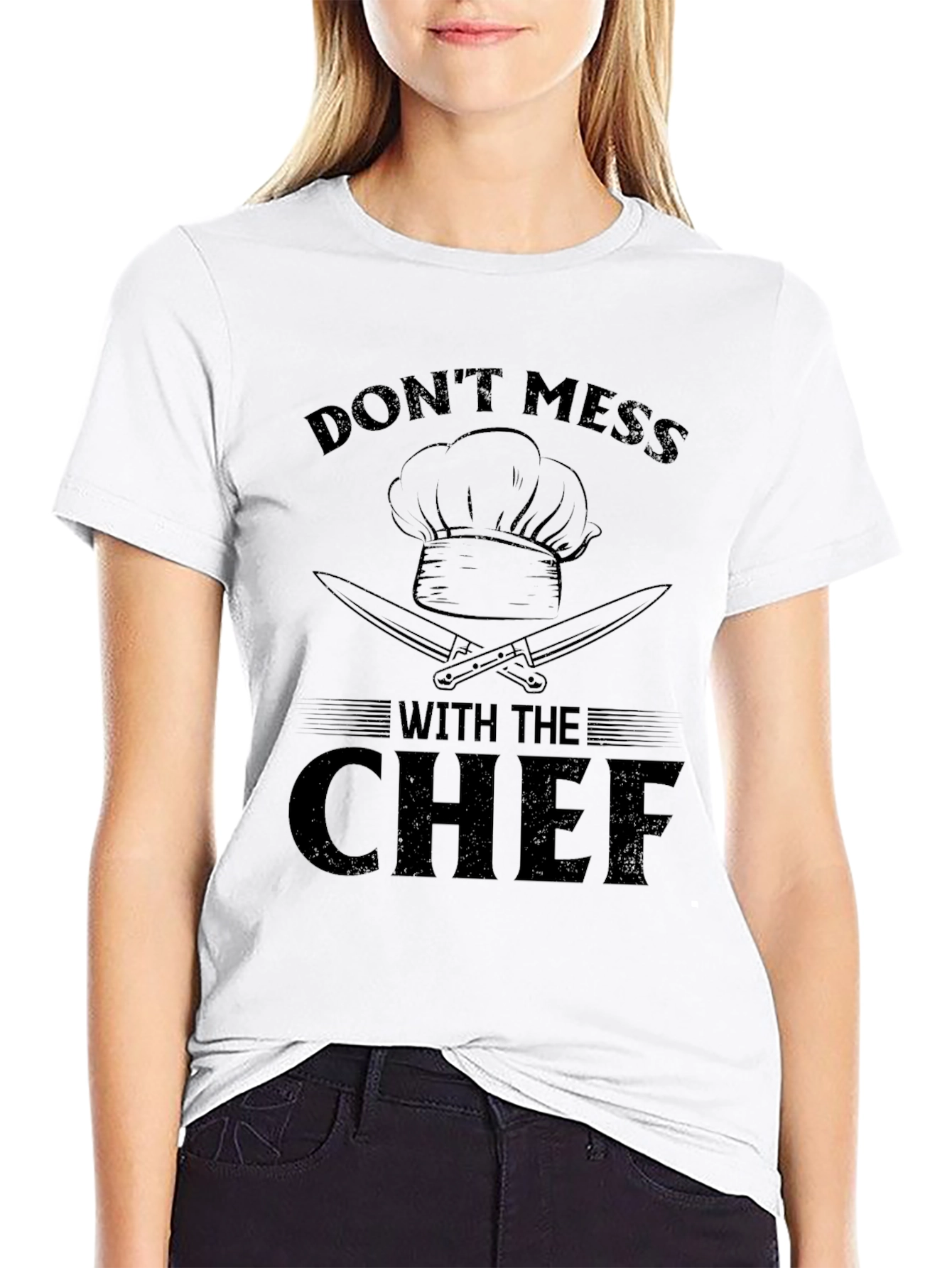 Black Don't Mess With The Chef Black T-Shirt view 9