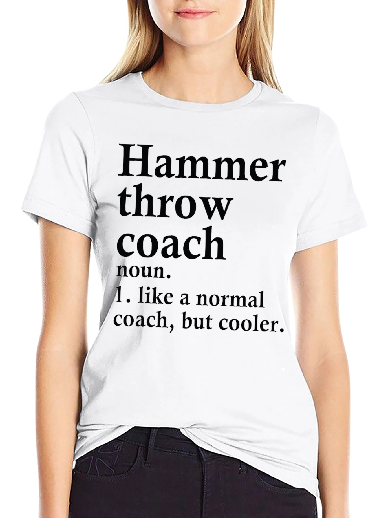 Black Hammer Throw Coach Definition Graphic T-Shirt view 9