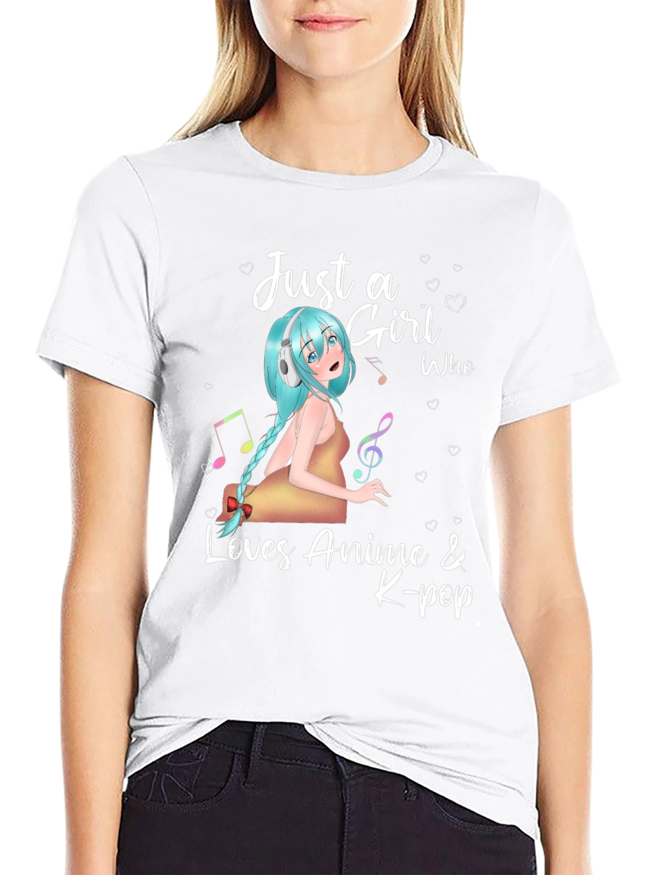 Black Anime & K-Pop Lover's T-Shirt view 9