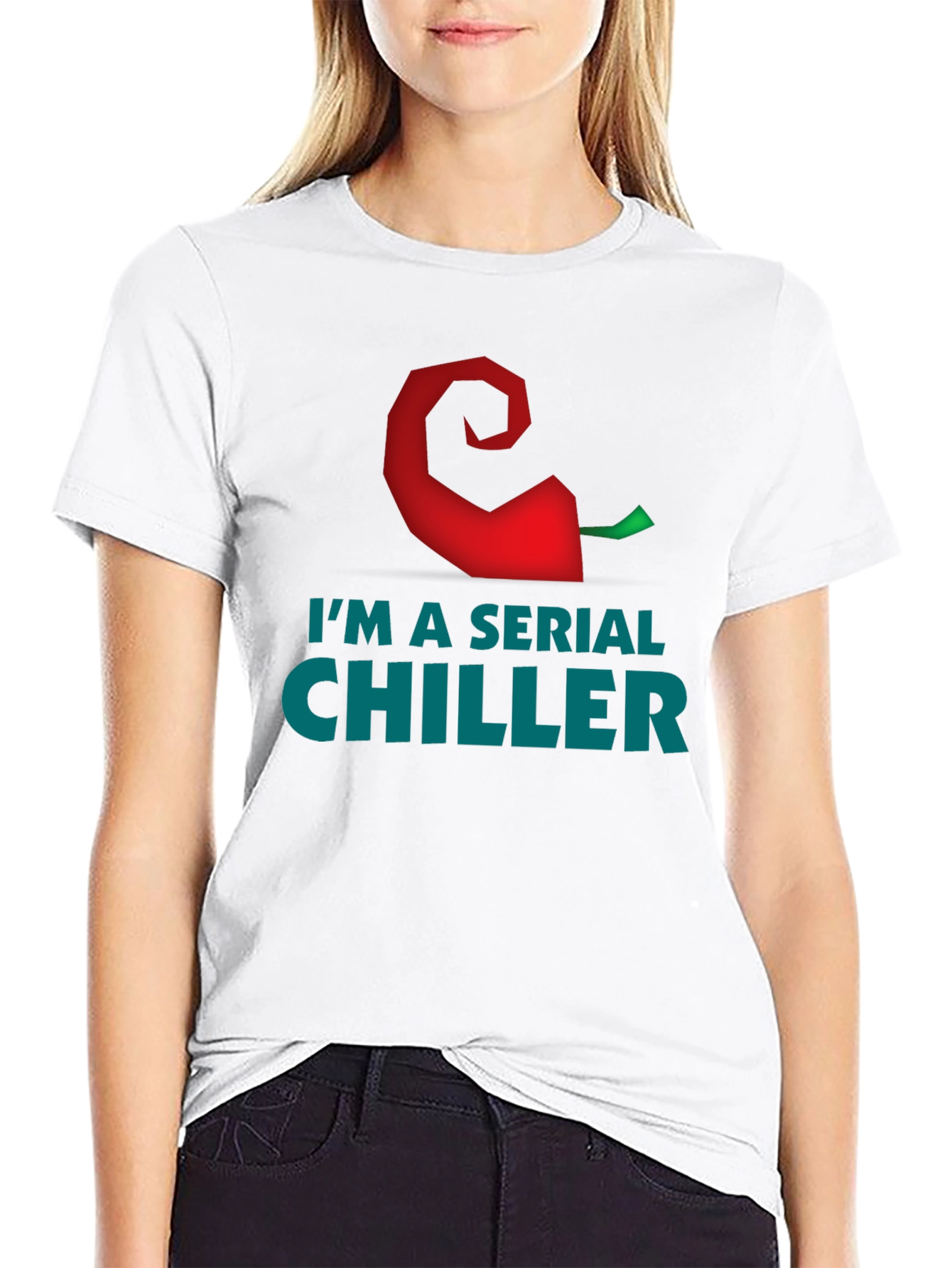 Black I'm a Serial Chiller Graphic T-Shirt view 9