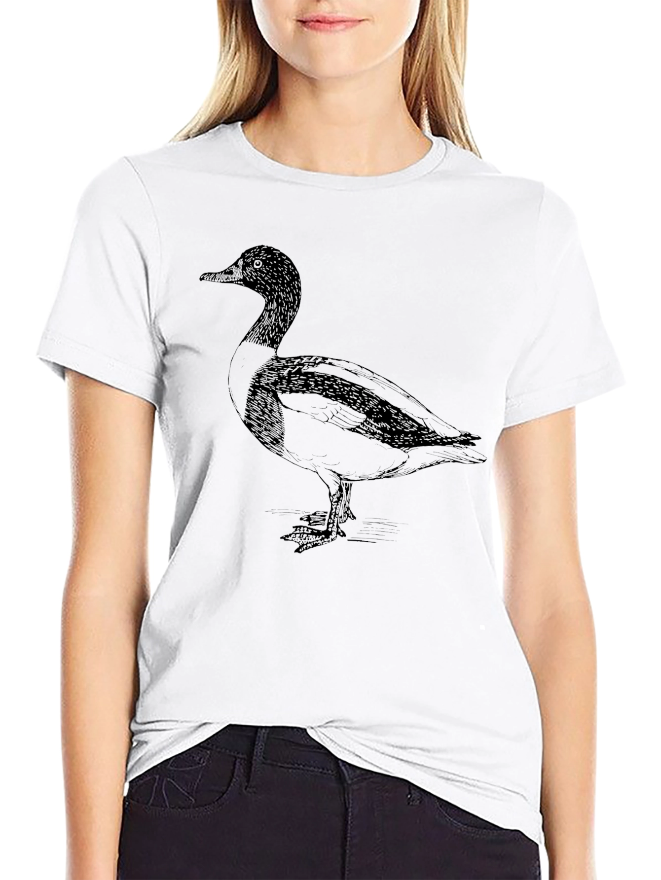 Black Duck Graphic Tee - Black Cotton Casual Shirt view 9