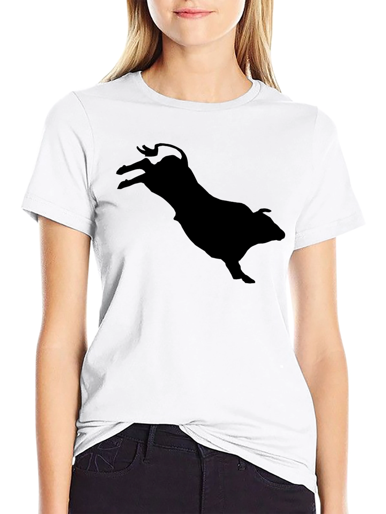 Black Black Bull Silhouette Graphic Tee - Mens view 9