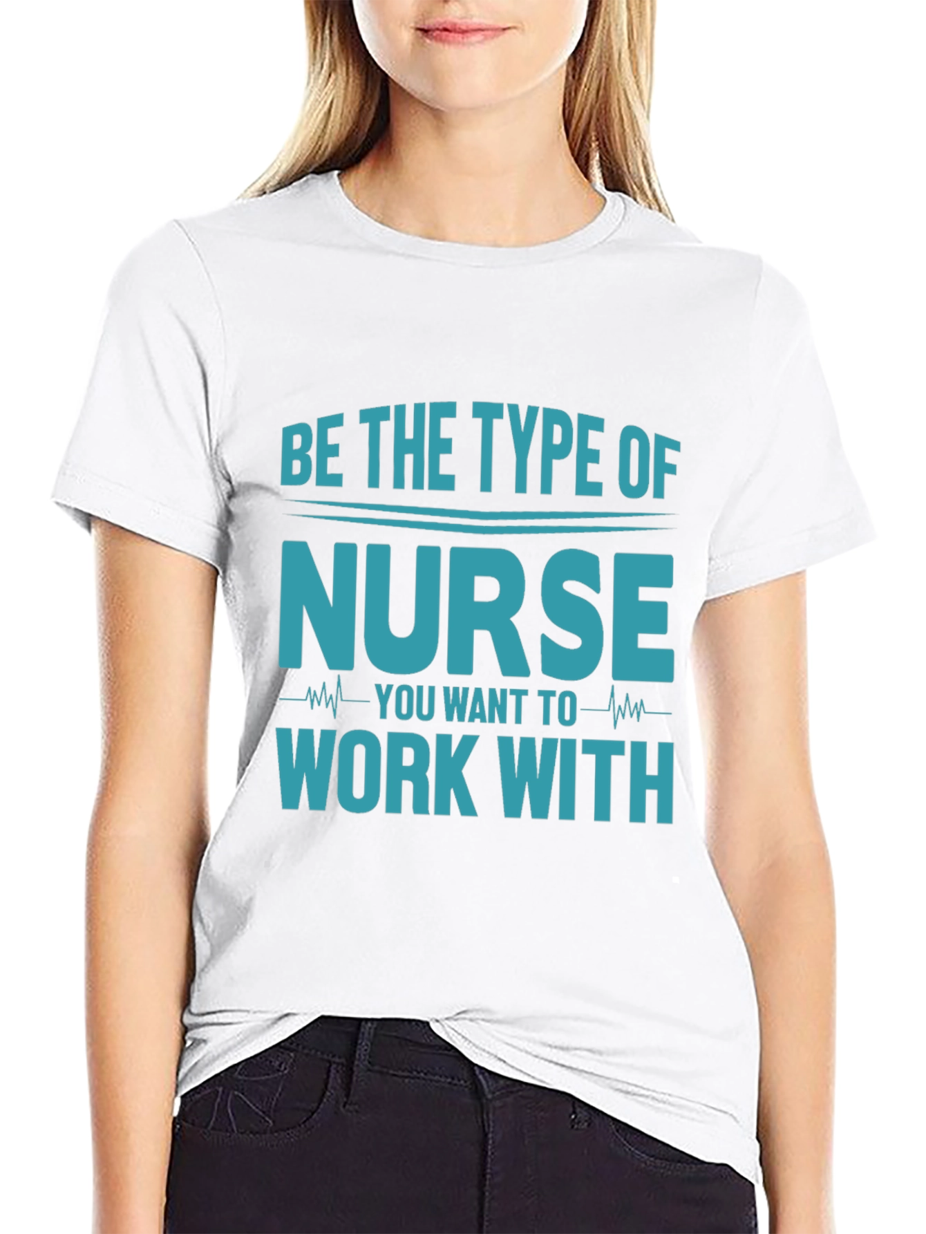 Black Be the Type of Nurse T-Shirt - Black Cotton Blend view 9