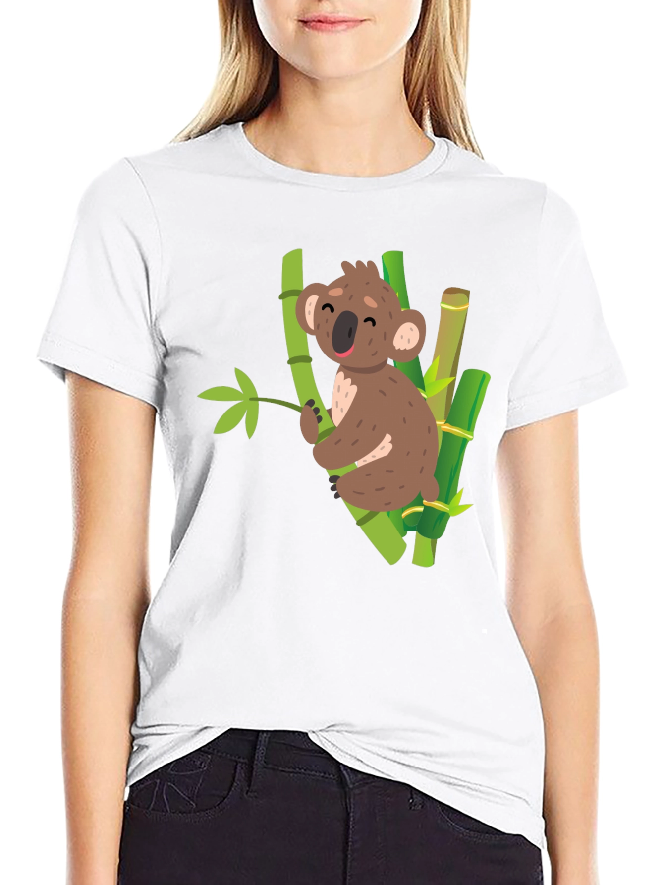 Black Koala Bamboo T-Shirt - Cute & Comfortable view 9