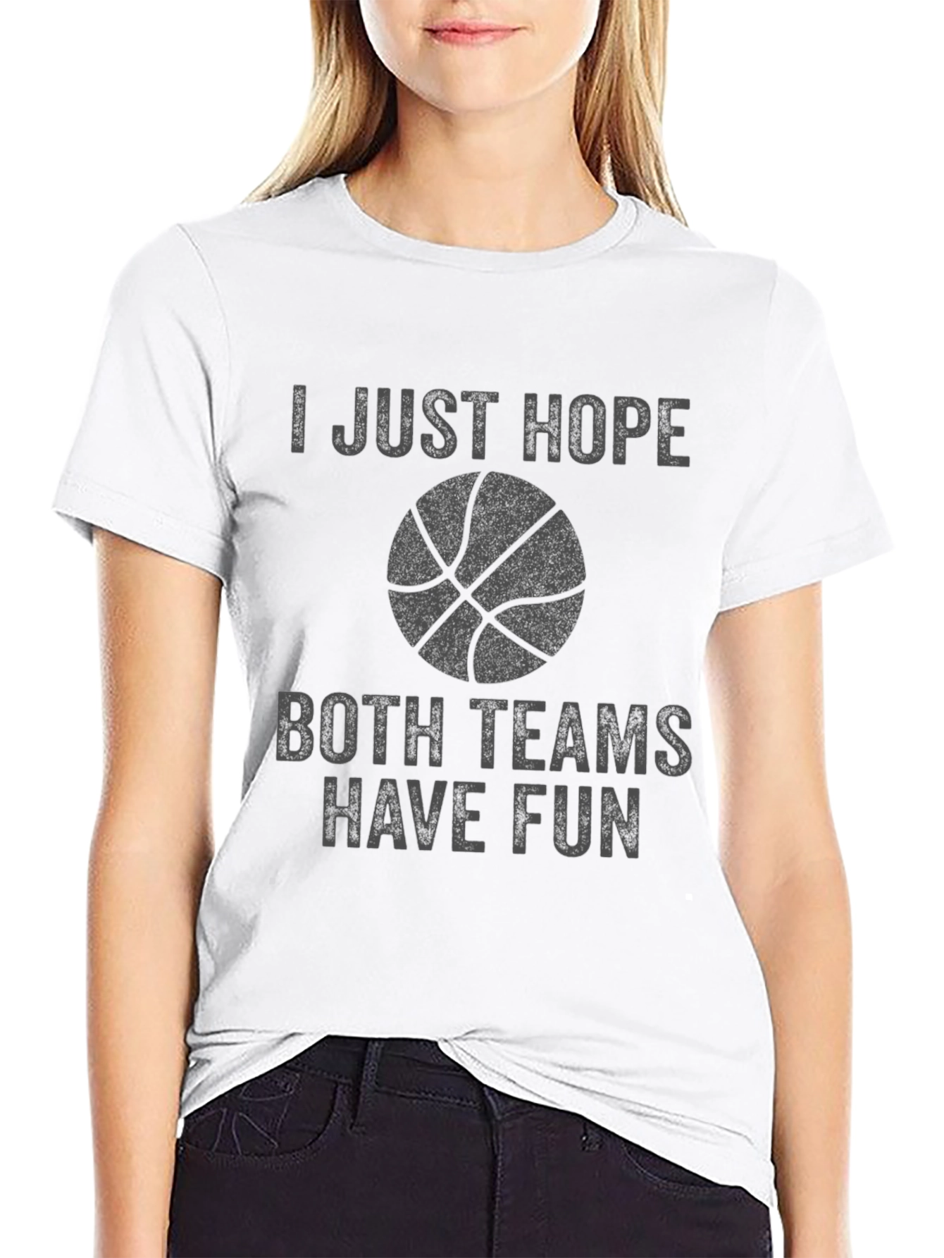 Black Basketball Fun T-Shirt view 9