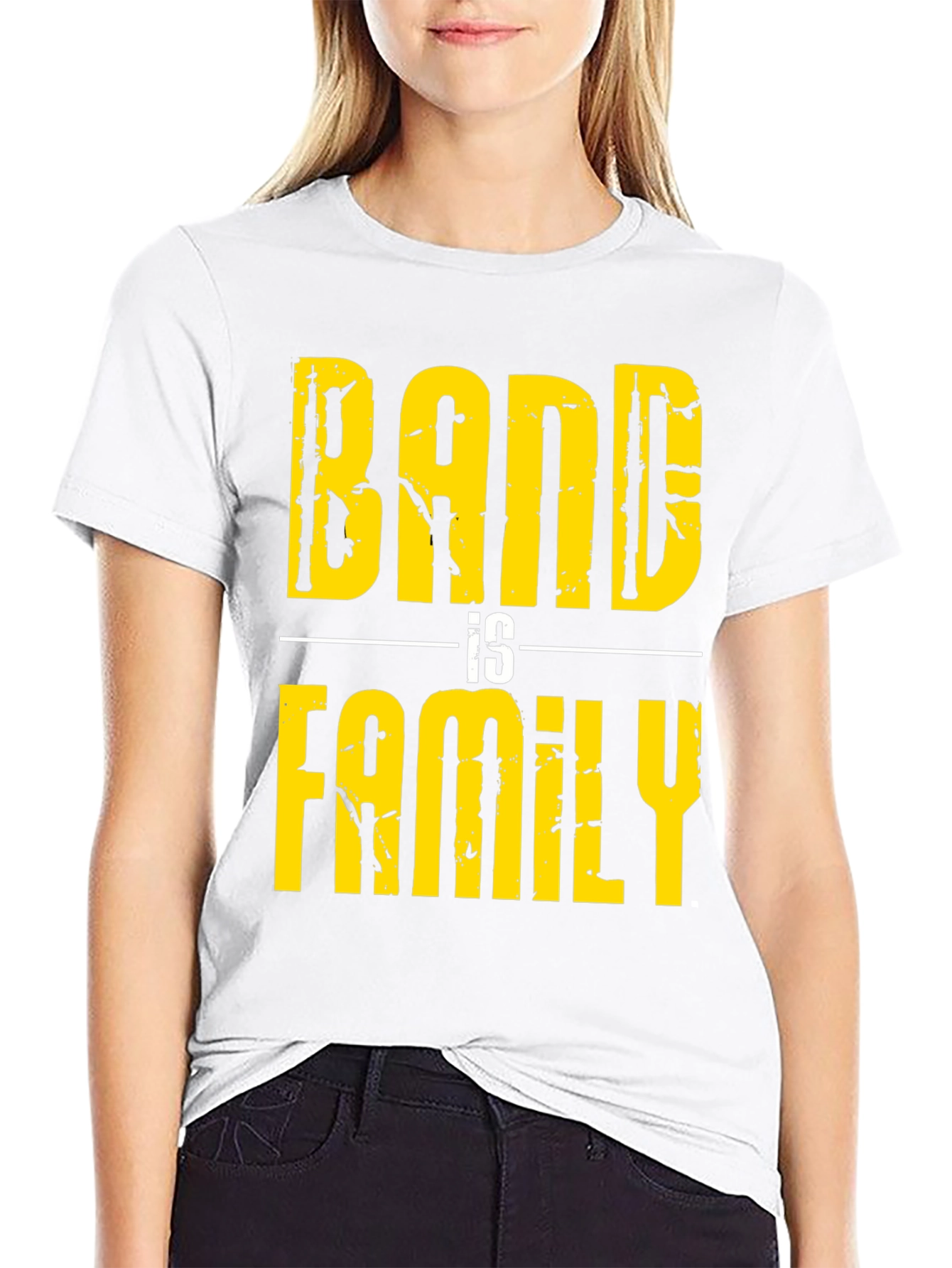 Black Band Is Family Graphic T-Shirt - Black view 9