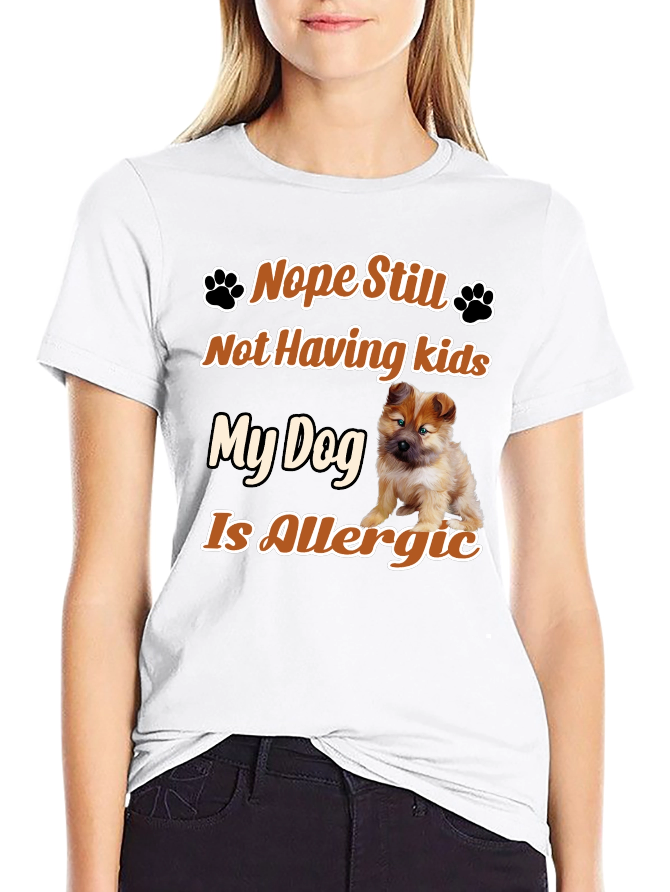 Black Funny Dog Lover T-Shirt - Nope Still Not Having Kids view 9