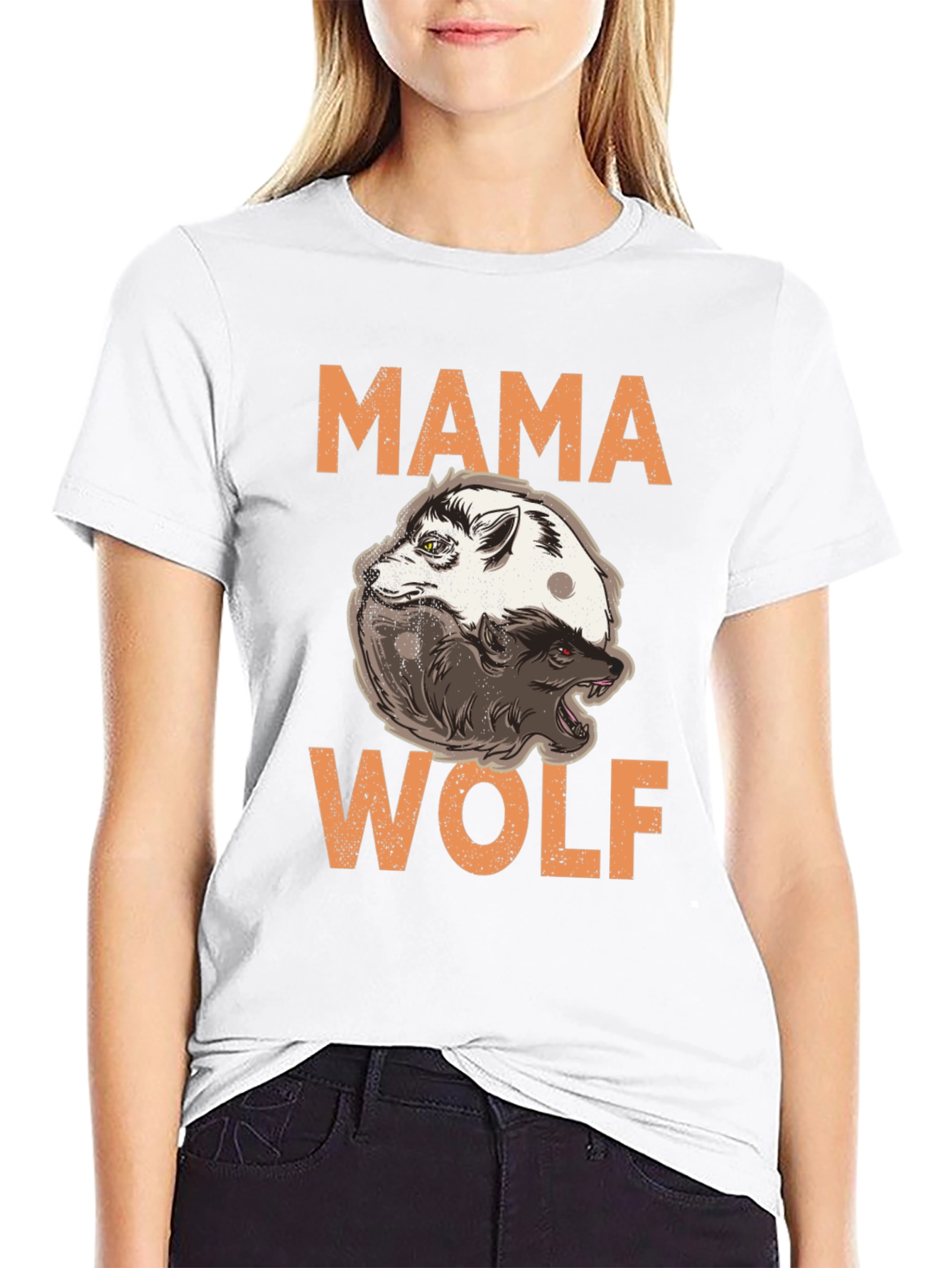 Black Mama Wolf Graphic Tee view 9