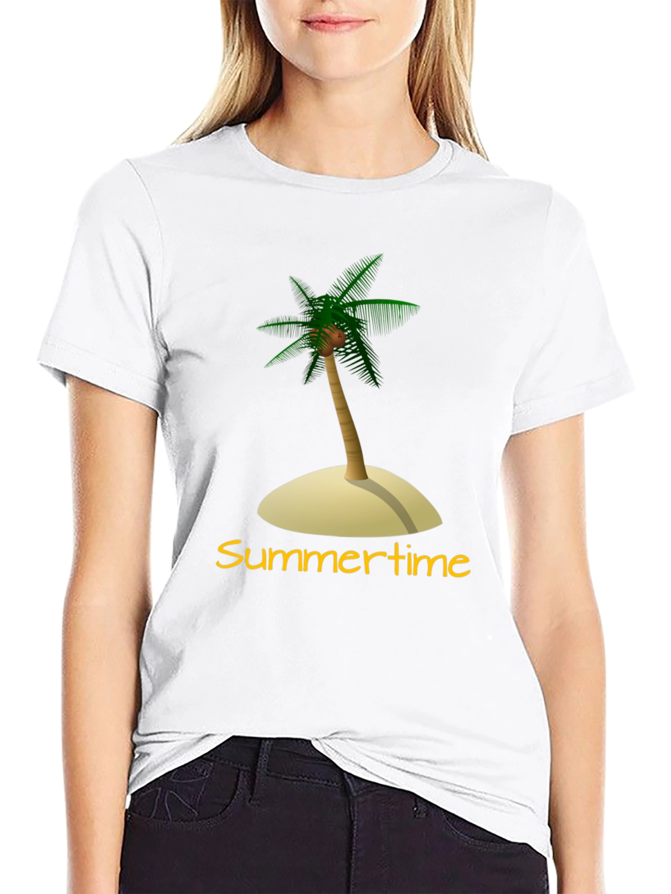 Black Summertime Palm Tree T-Shirt - Island Vibes view 9