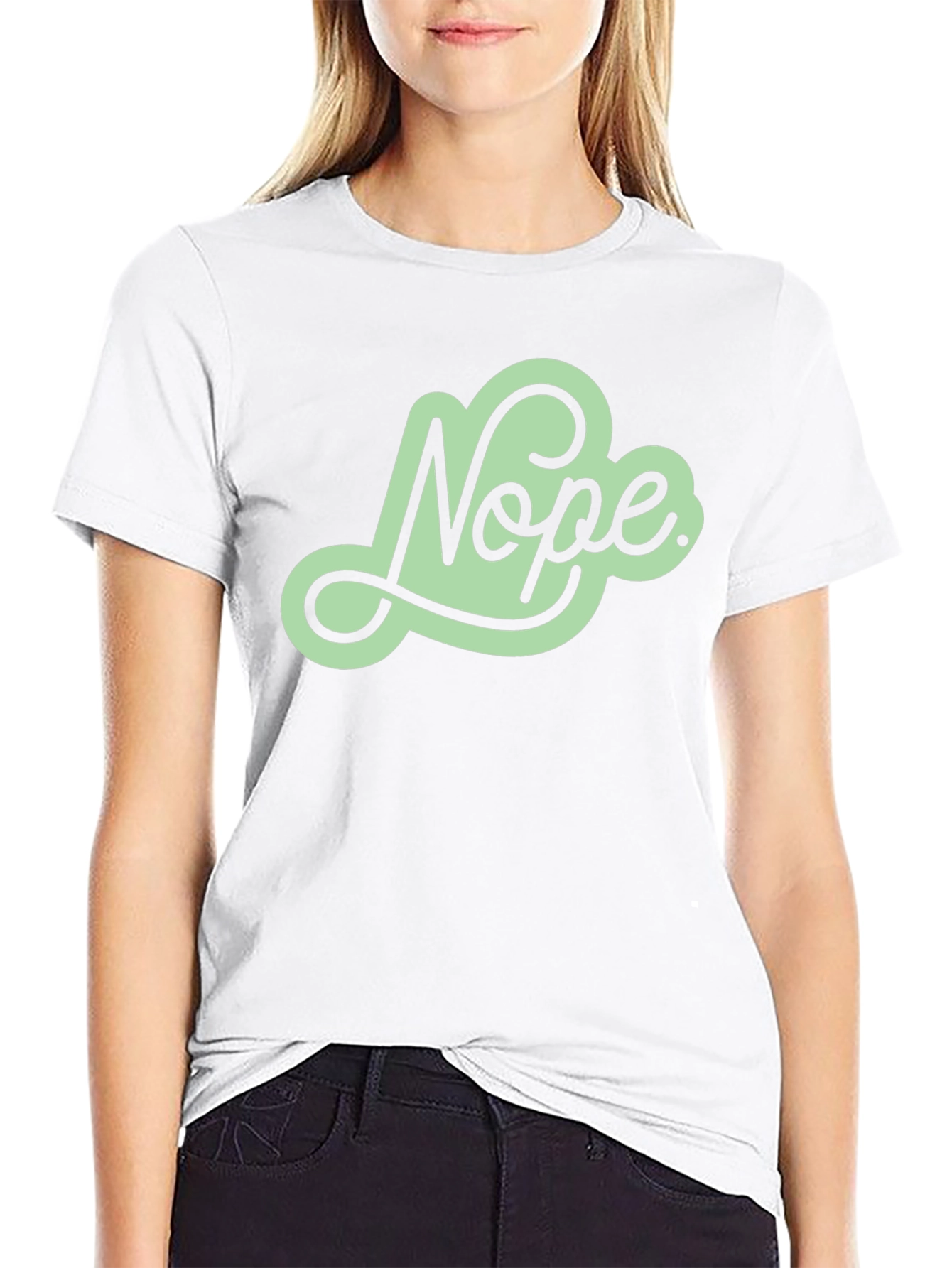 Black Nope Graphic Tee - Trendy Casual Shirt view 9