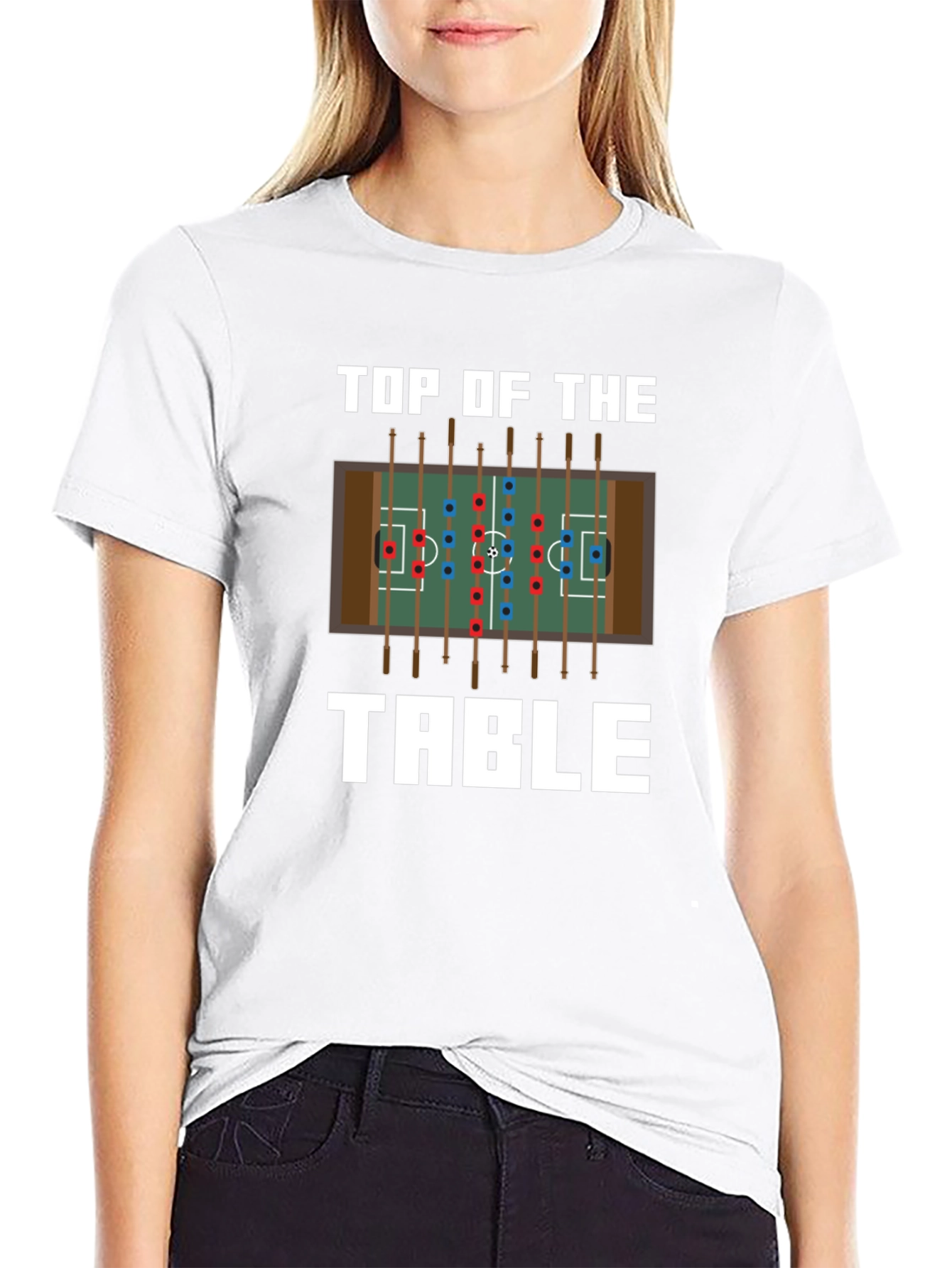 Black Top of the Table Foosball T-Shirt view 9
