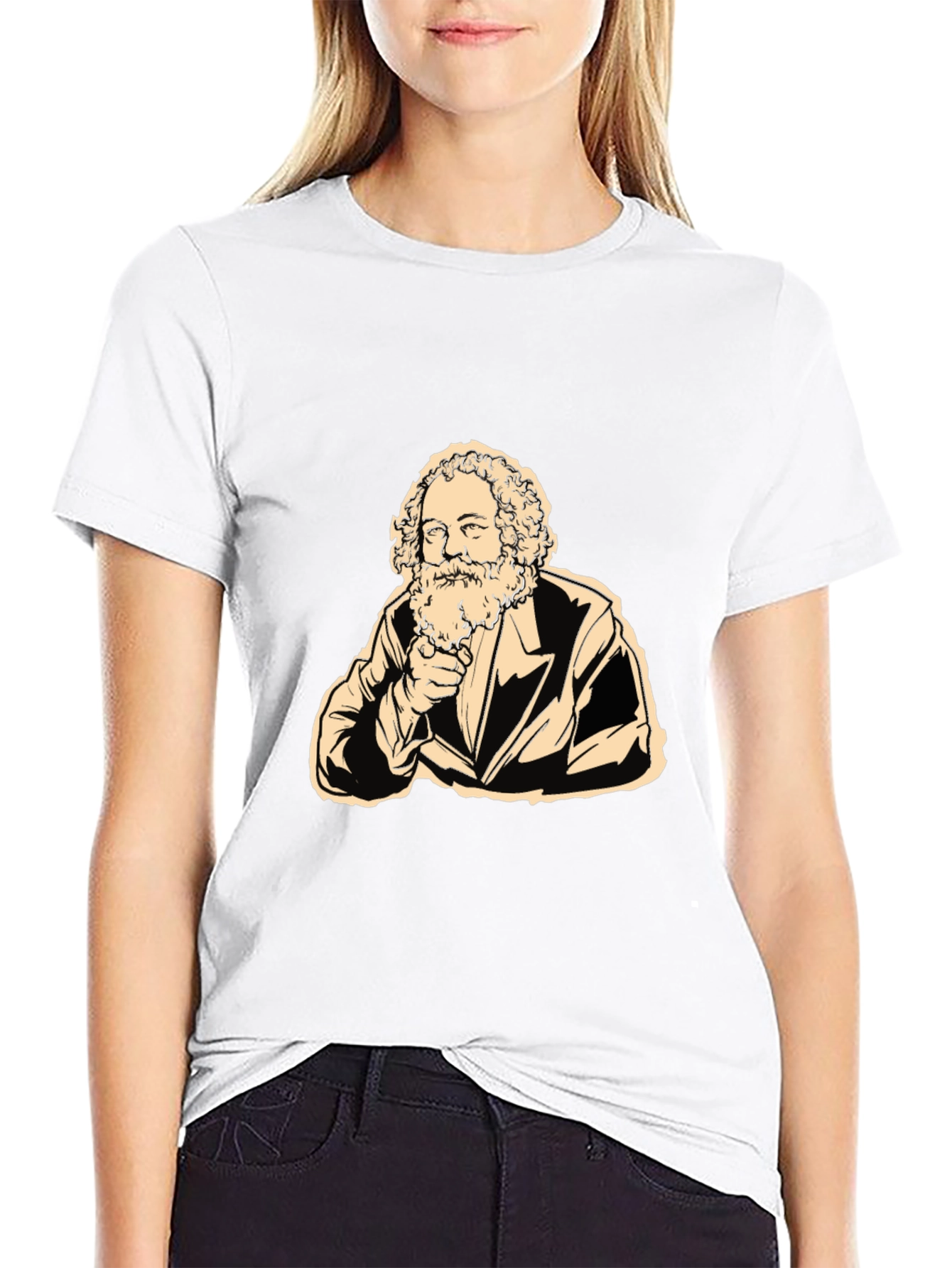 Black Karl Marx Graphic Tee - Black T-Shirt view 9