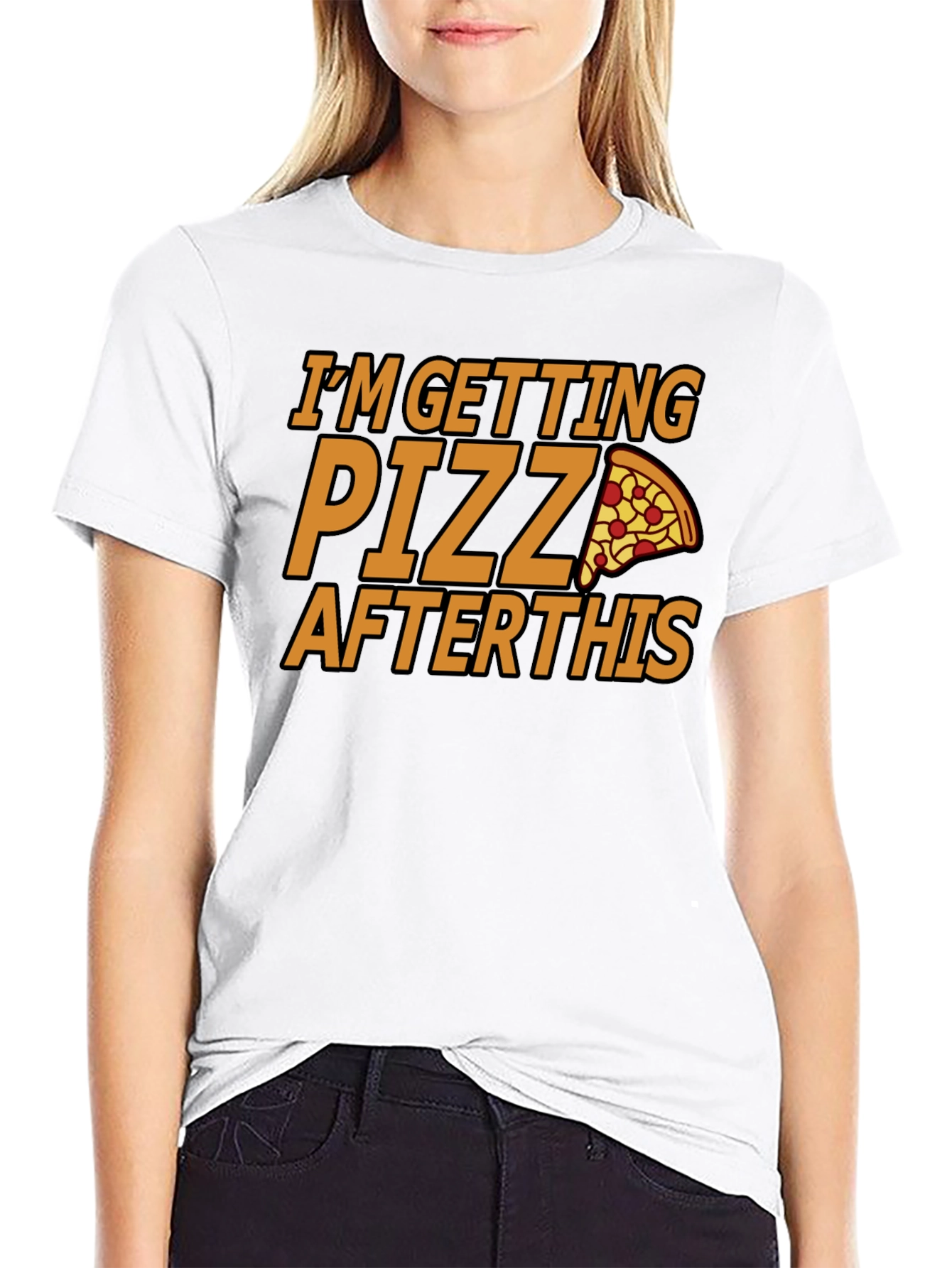 Black Pizza Lover Tee - I'm Getting Pizza After This view 9