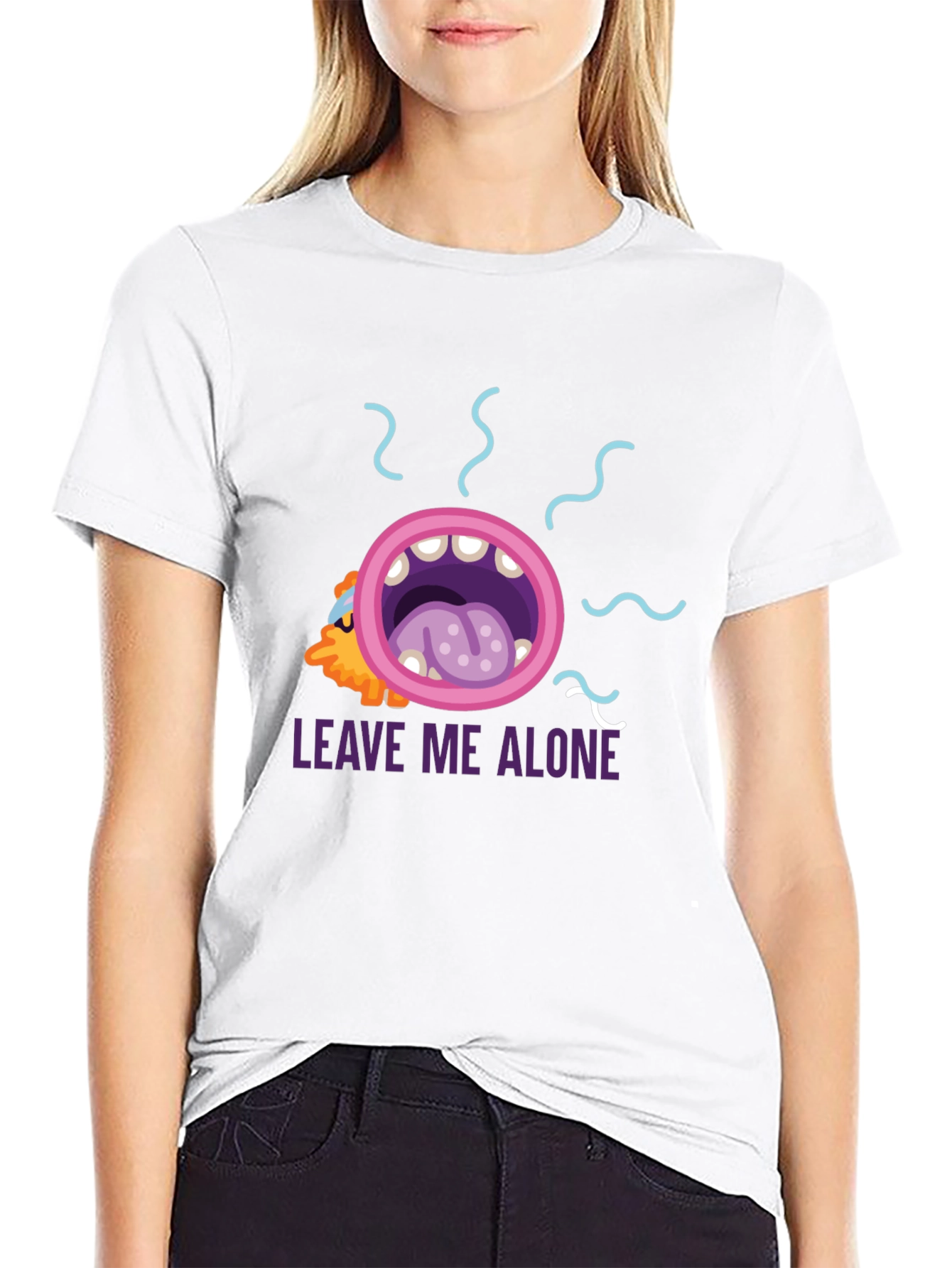 Black Leave Me Alone Graphic Tee - Black view 9