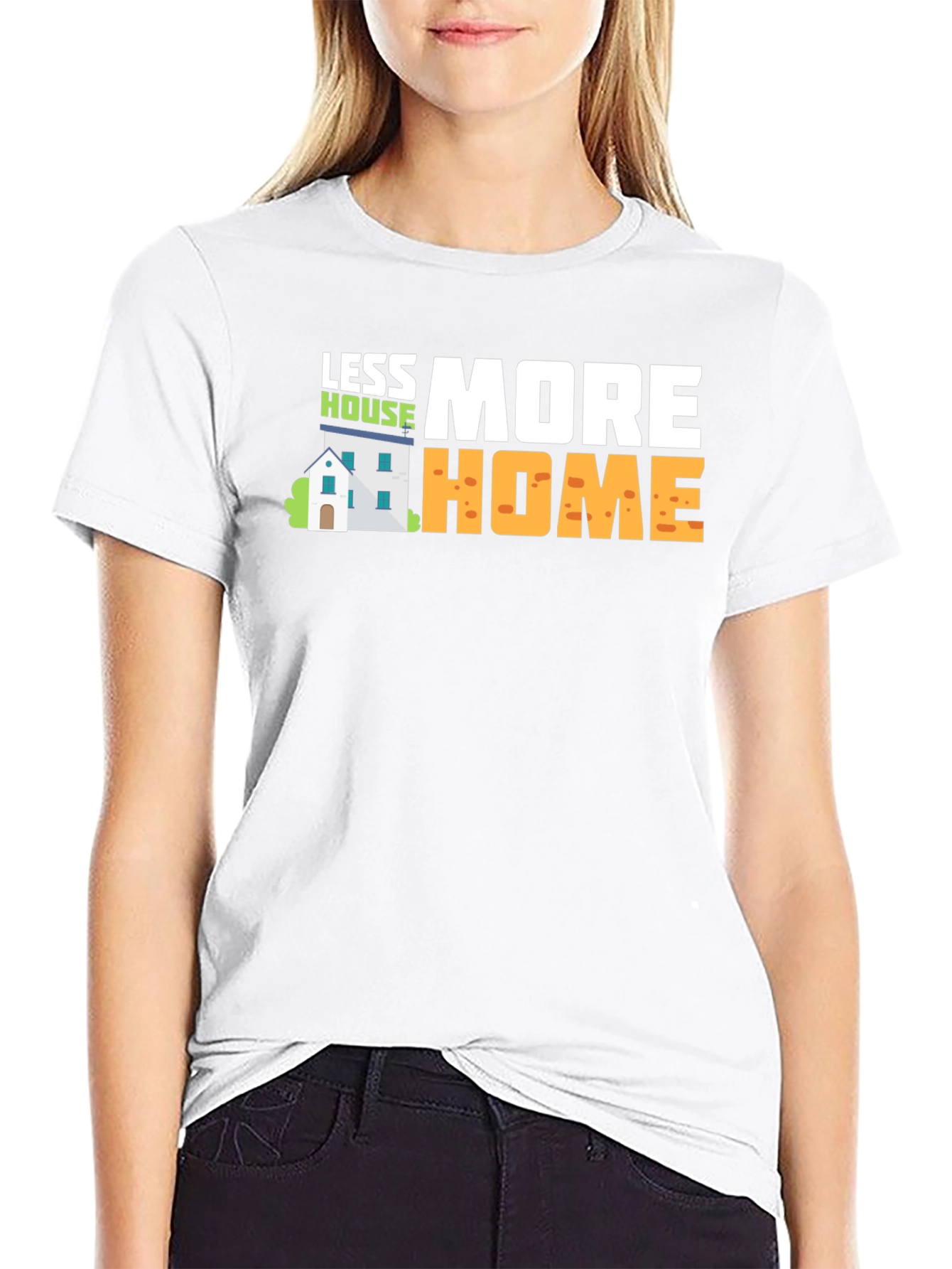 Black Less House More Home Graphic T-Shirt view 9