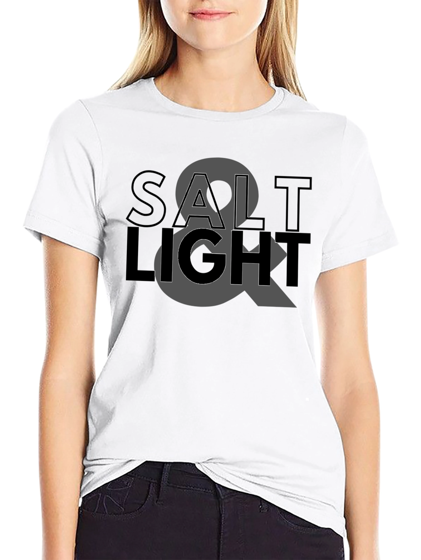 Black Salt & Light Graphic Black T-Shirt view 9