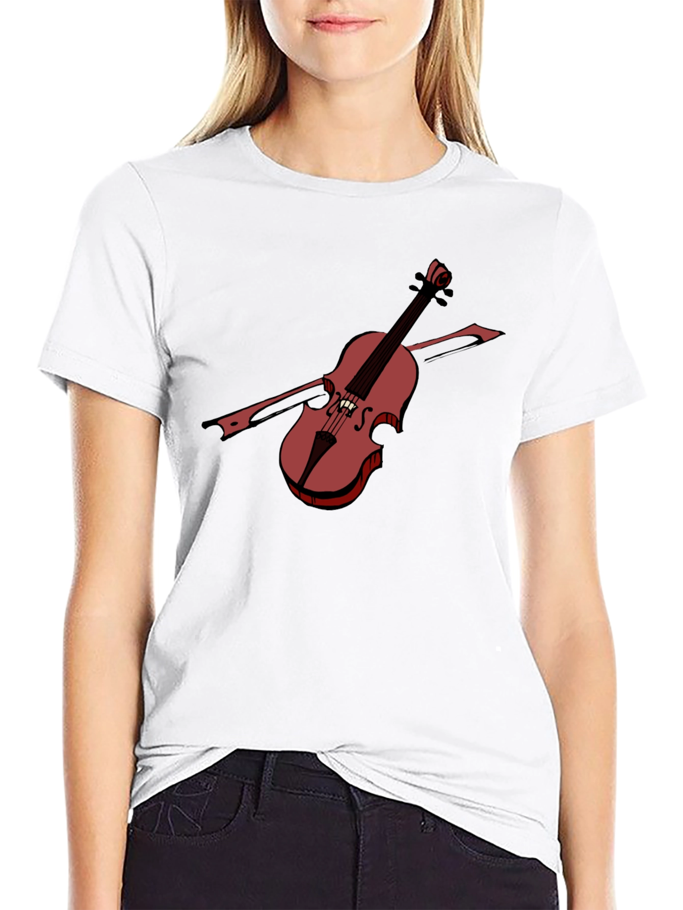 Black Violin Graphic Tee - Classic Musician Style view 9