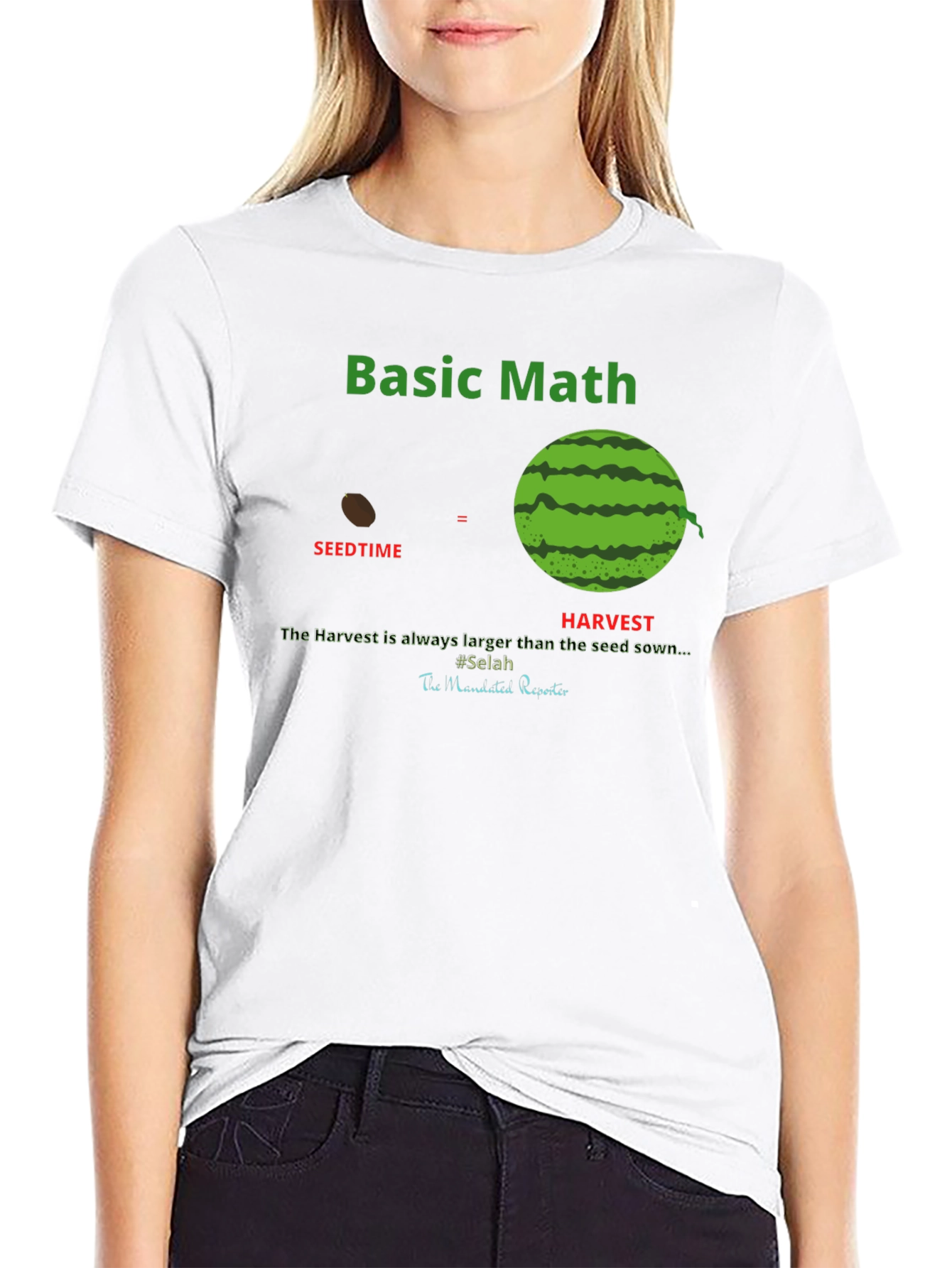 Black Basic Math Seedtime Harvest T-Shirt view 9
