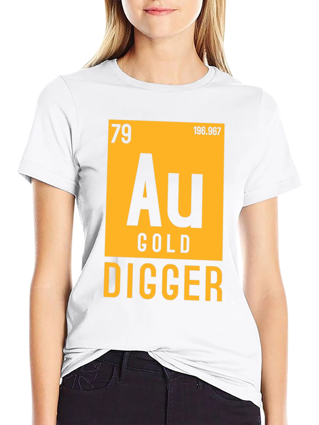 Black Gold Digger T-Shirt - Periodic Table Inspired Novelty Tee view 9