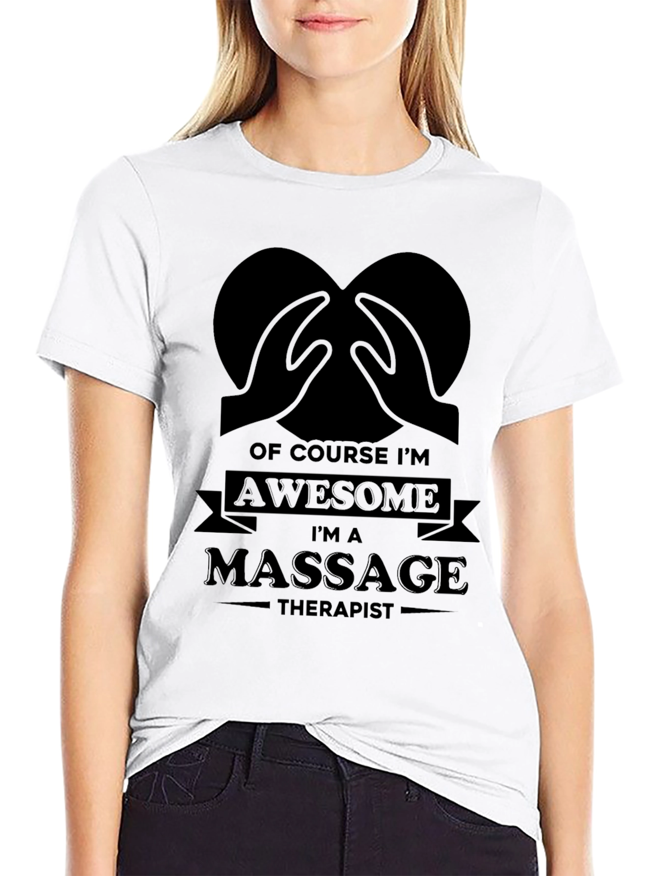 Black Awesome Massage Therapist Black Graphic Tee view 9