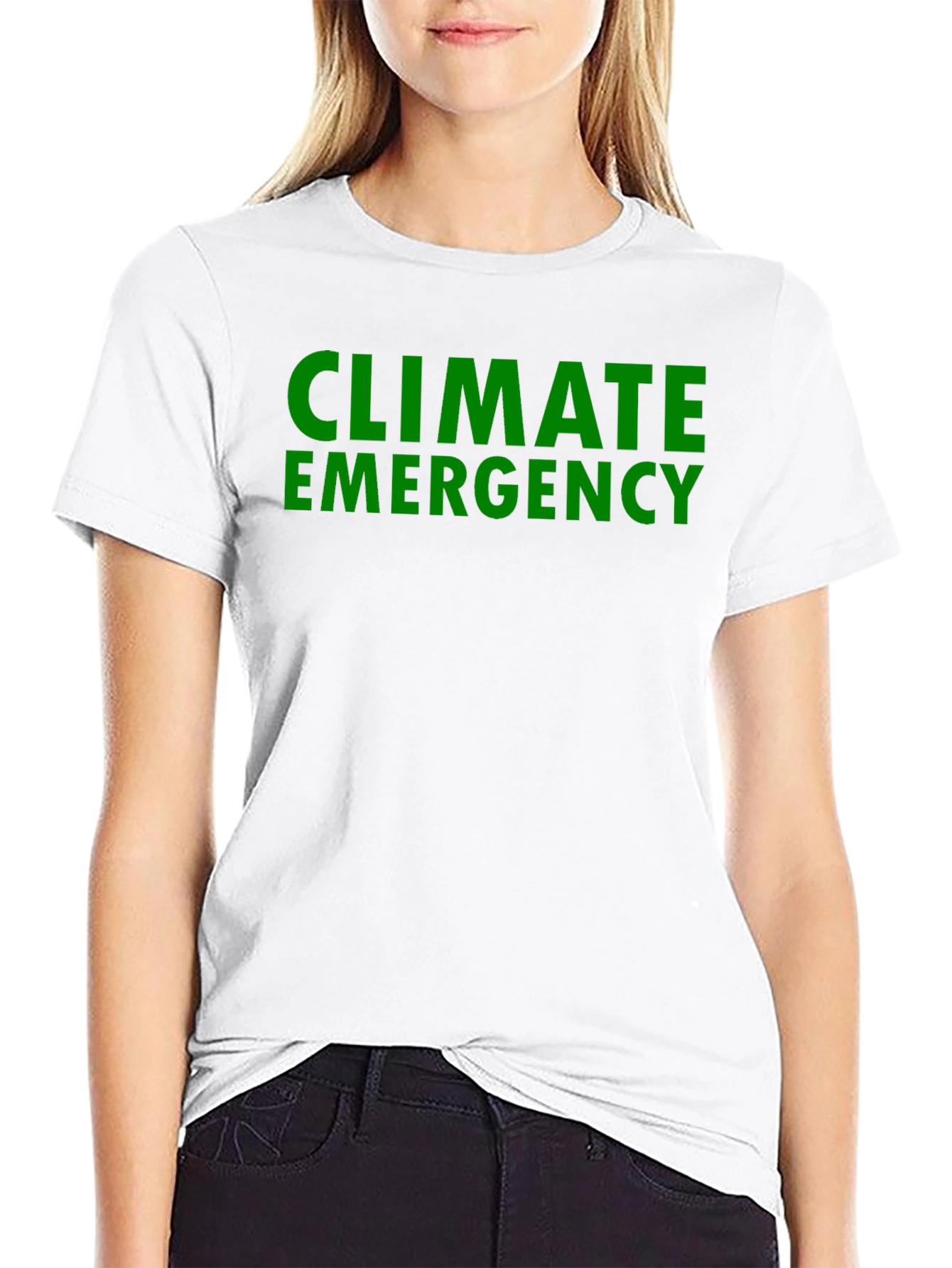 Black Climate Emergency Black T-Shirt - Bold Statement Tee view 9