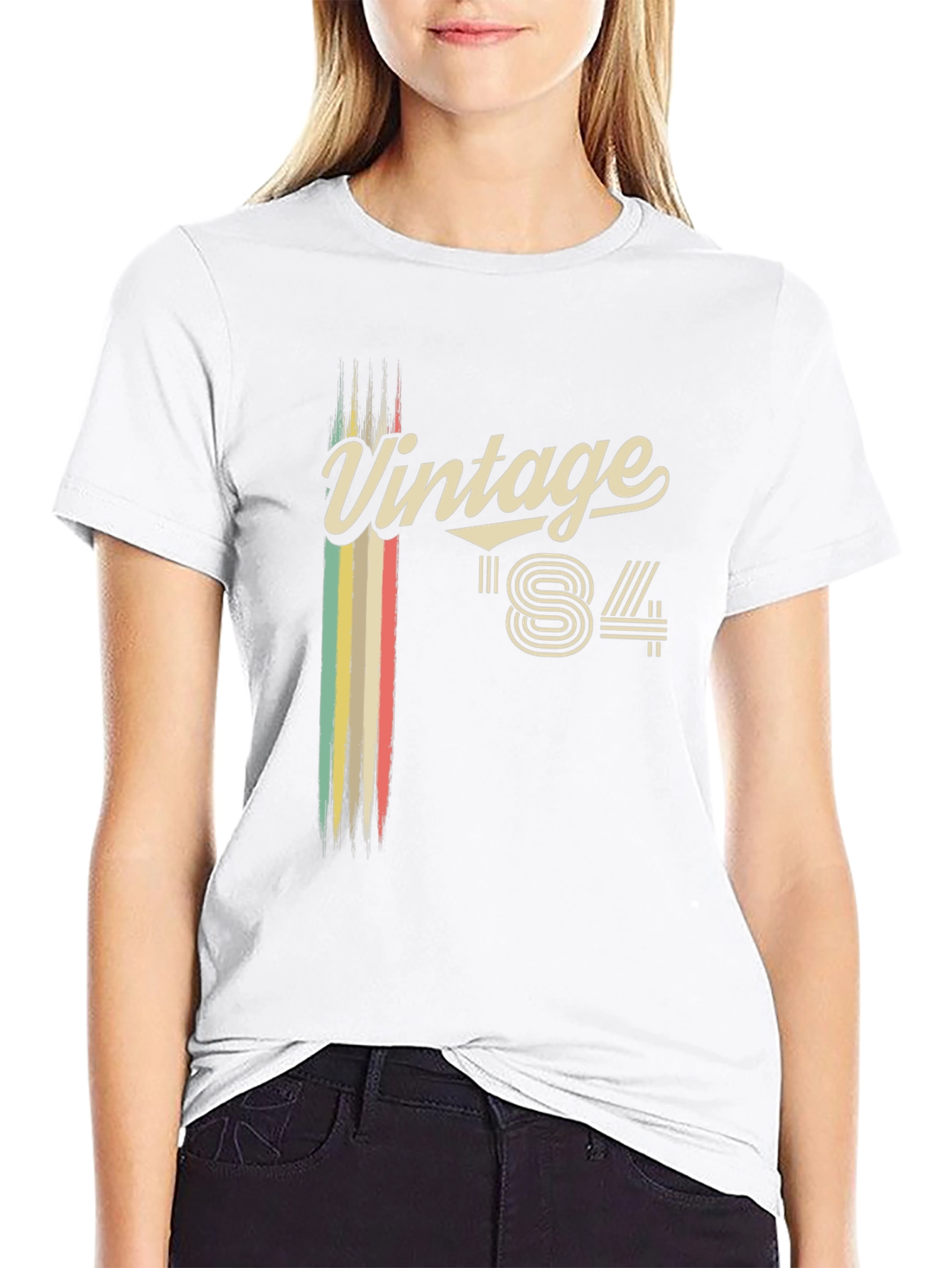 Black Vintage 1984 Graphic T-Shirt Retro Style view 9
