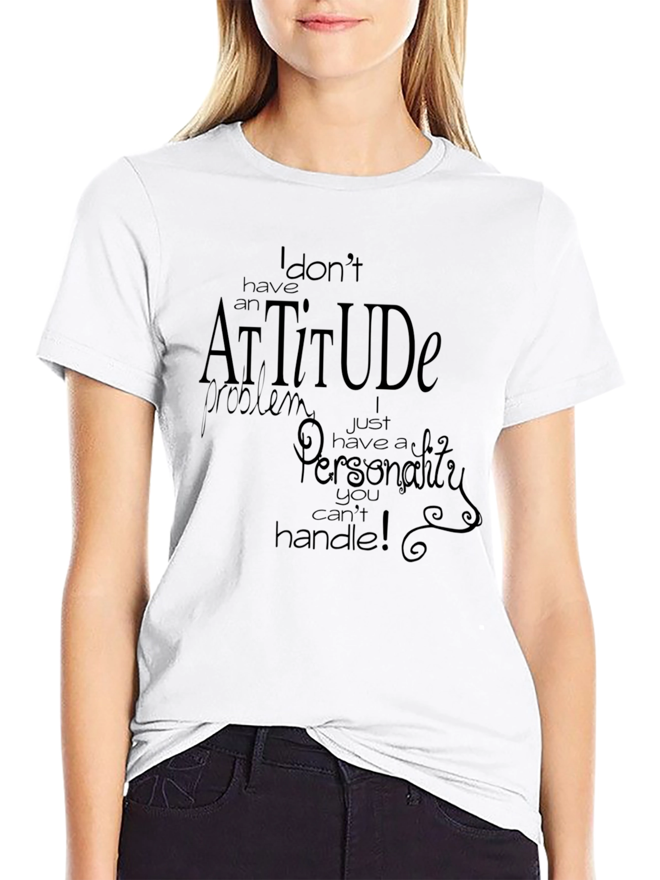 Black Attitude Graphic T-Shirt - Bold Statement Tee view 9
