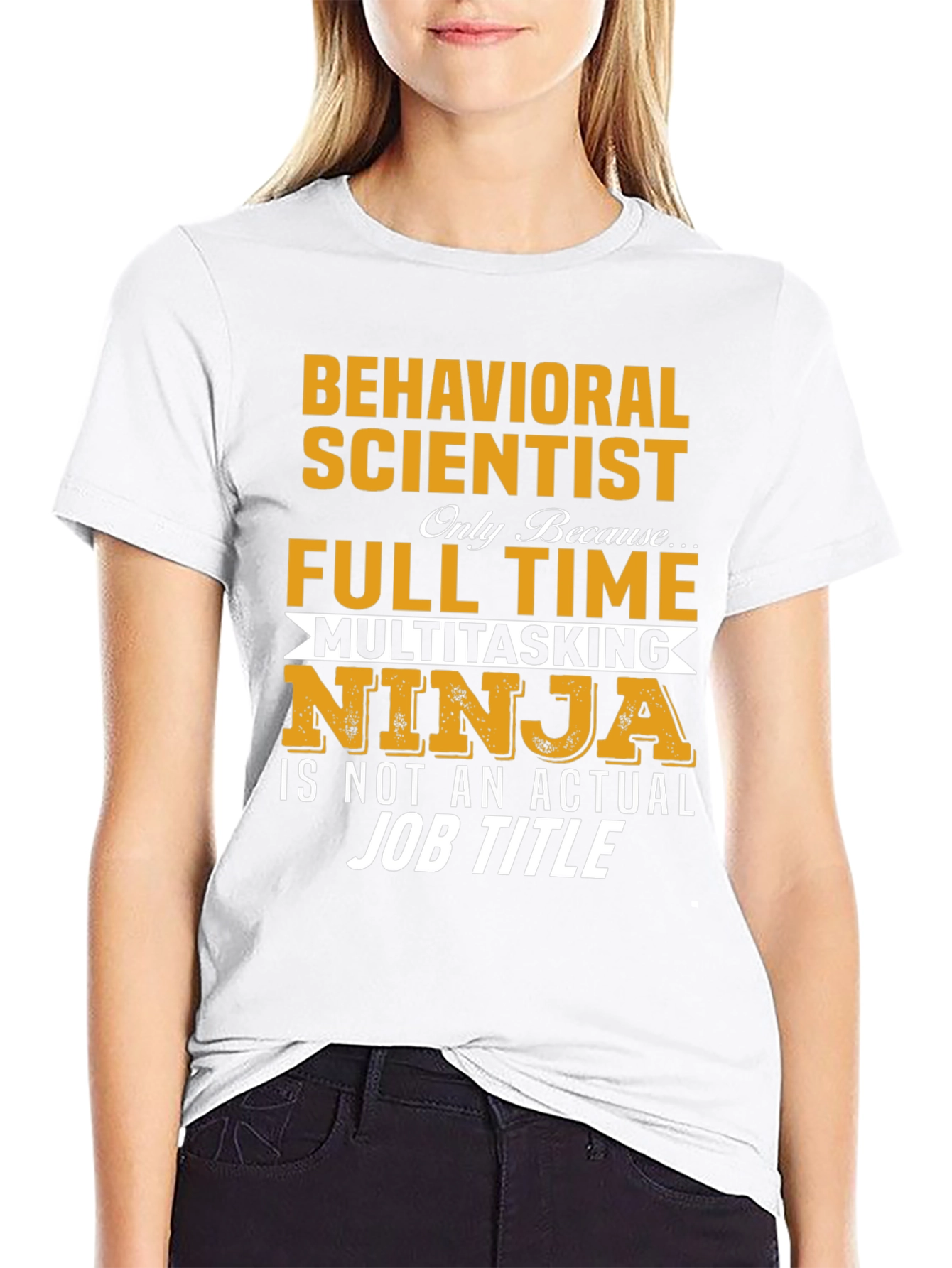Black Behavioral Scientist Funny Job Title T-Shirt view 9