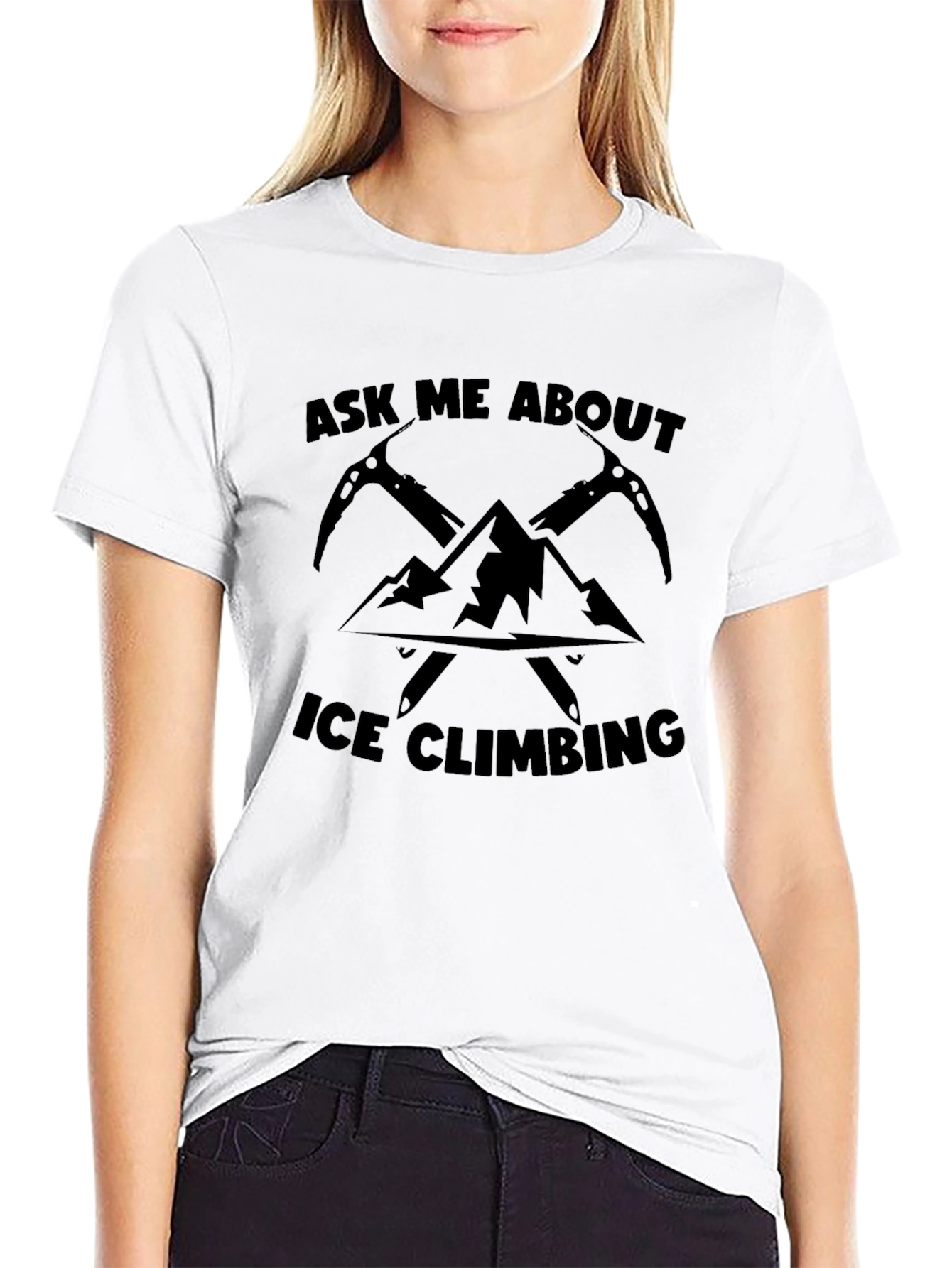 Black Ice Climbing T-Shirt: Mountain Adventure Tee for Climbers view 9