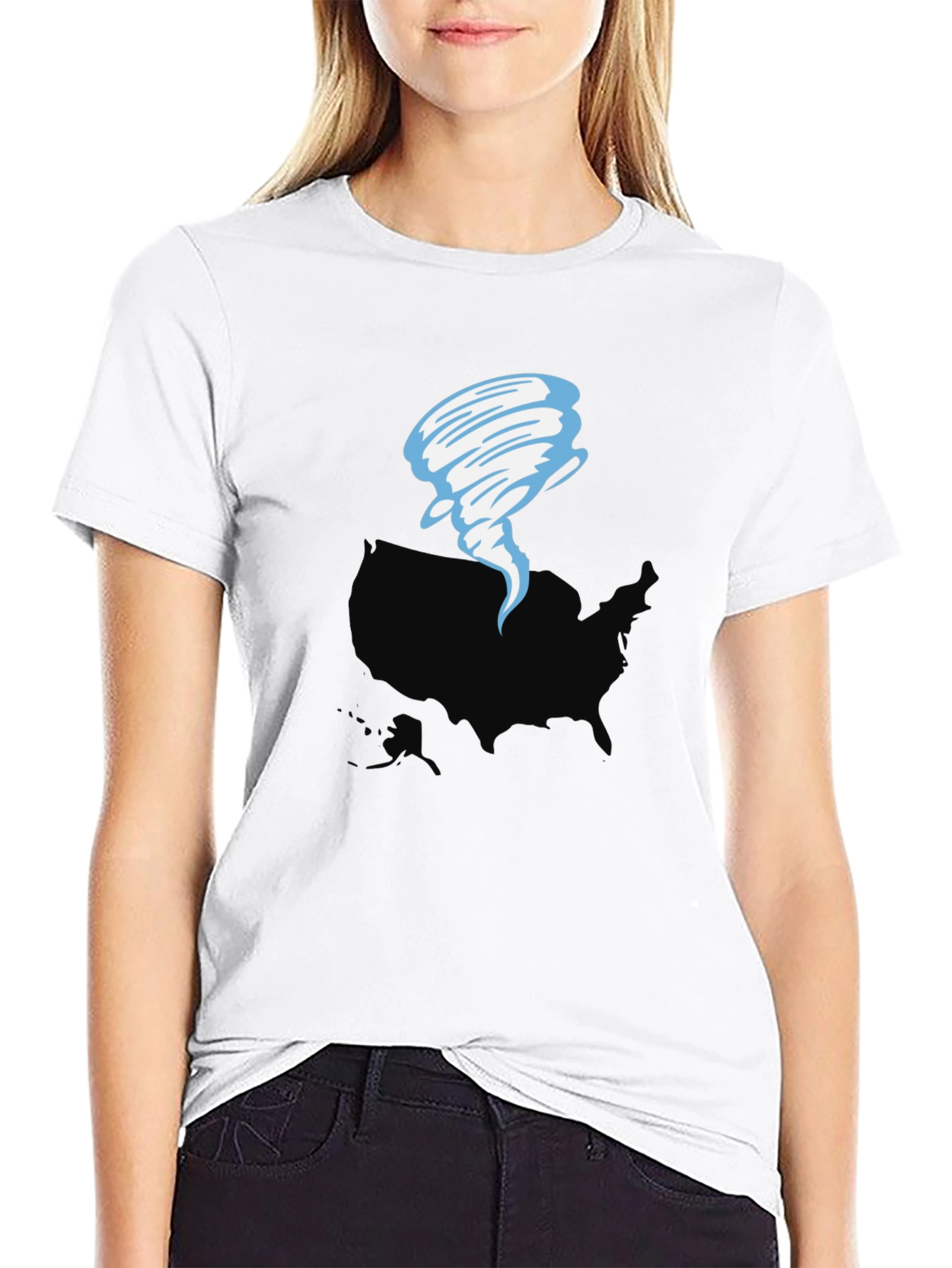 Black Tornado USA Graphic T-Shirt - Weather Tee view 9