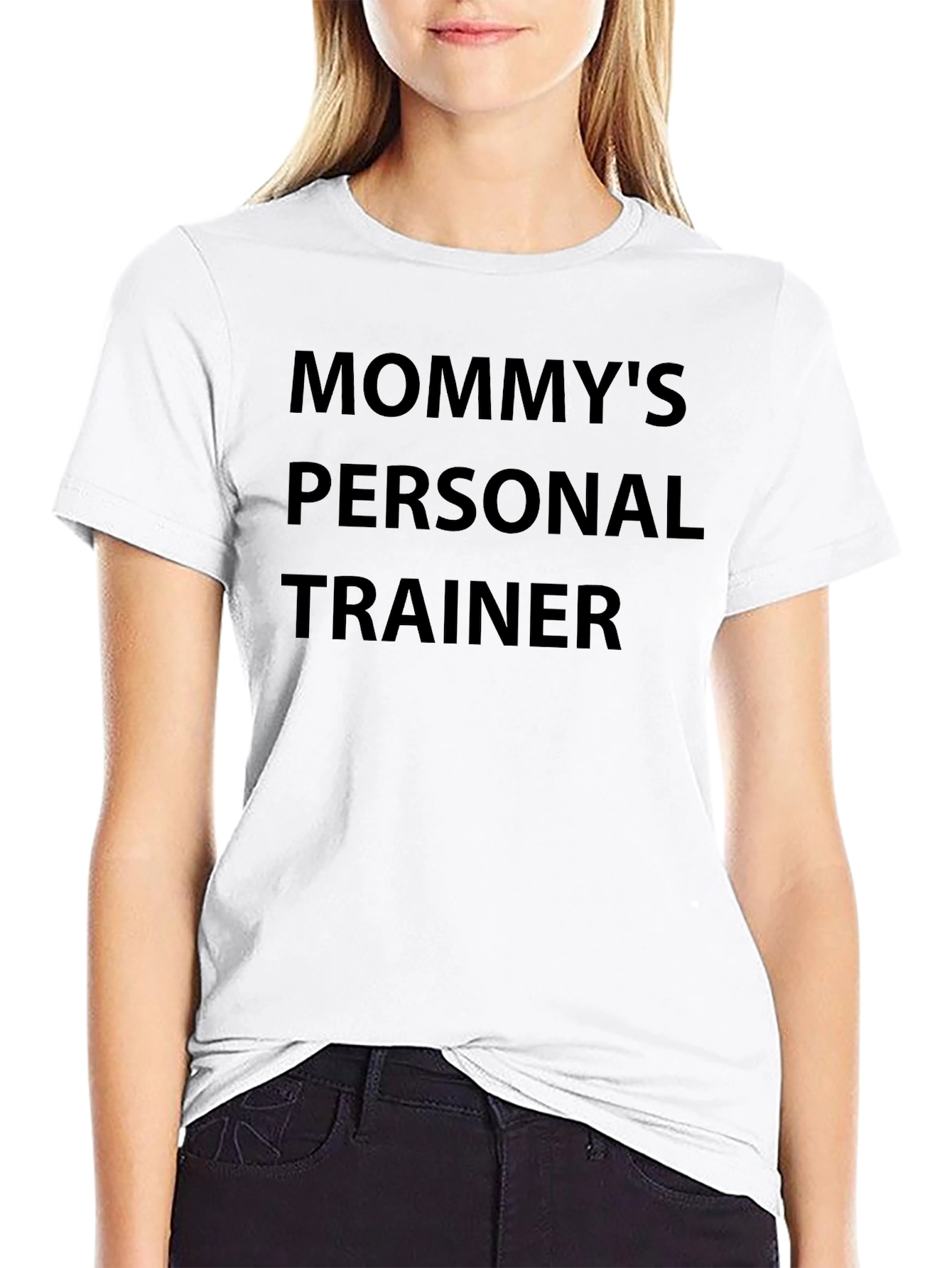 Black Mommy's Personal Trainer Tee view 9