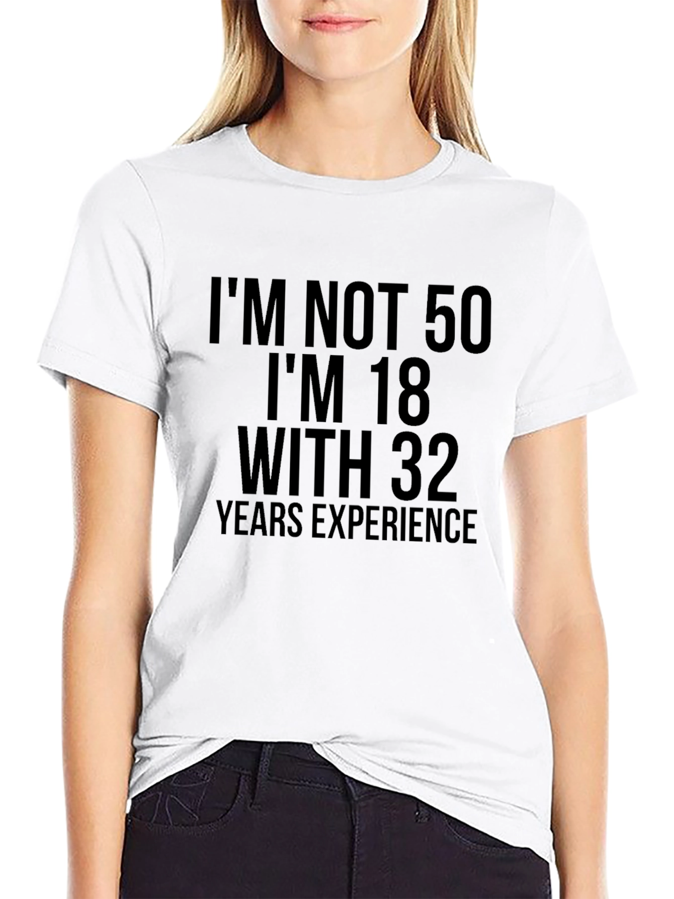 Black Funny 50th Birthday T-Shirt - I'm Not 50 view 9