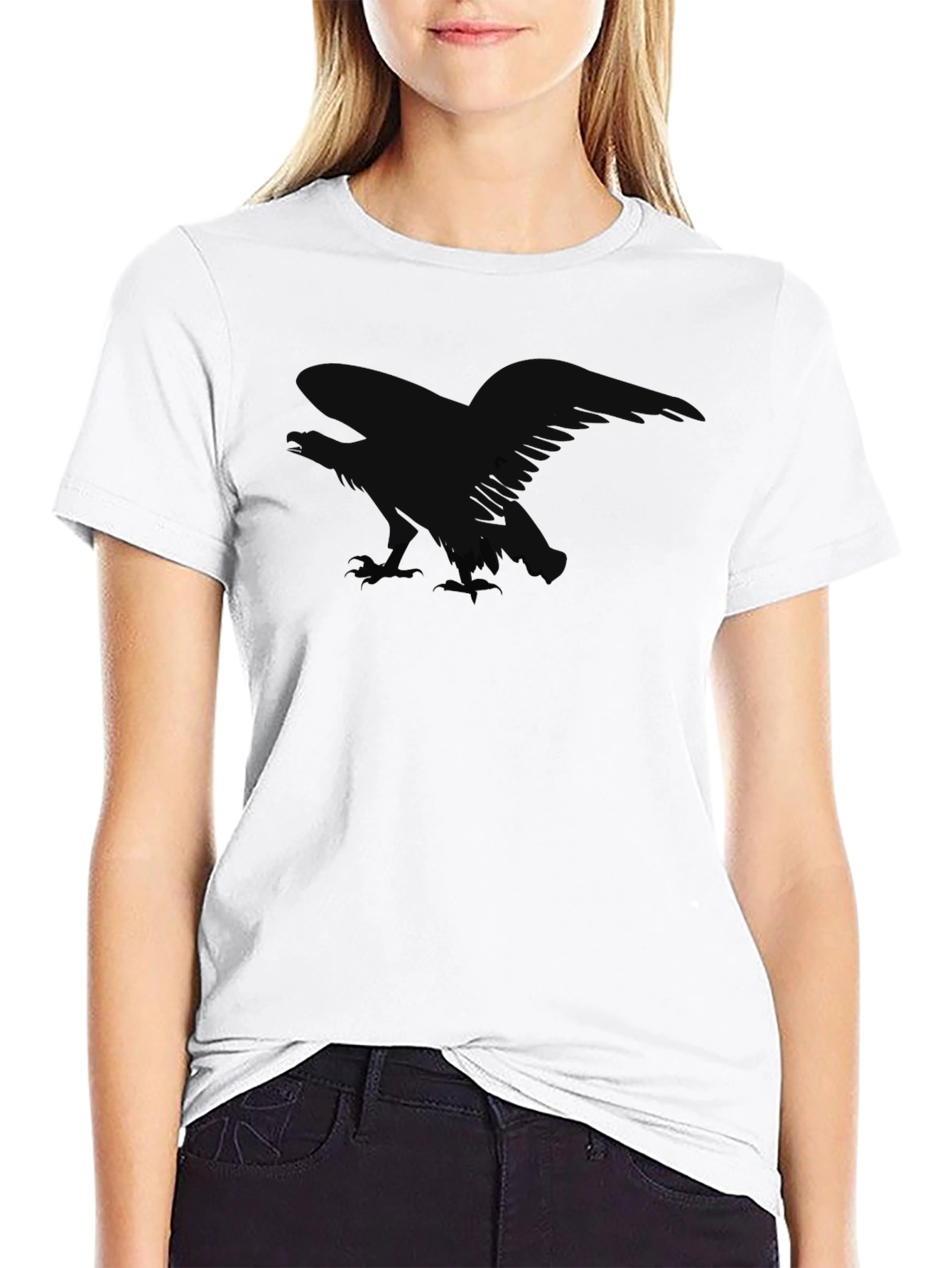 Black Men's Black Raven Graphic T-Shirt view 9