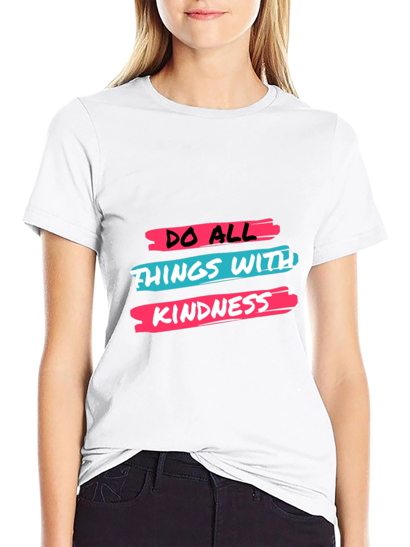 Black Kindness Graphic Tee - Black Unisex T-Shirt view 9
