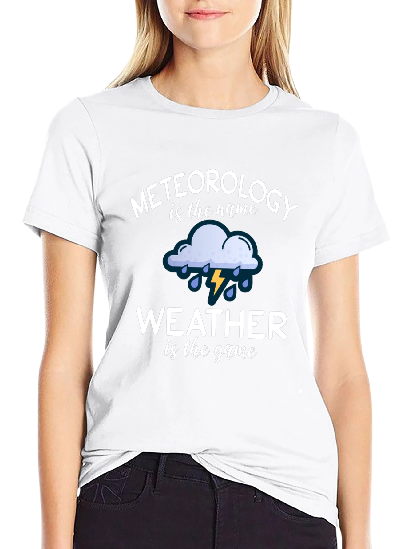 Black Meteorology Weather Graphic Novelty Tee view 9