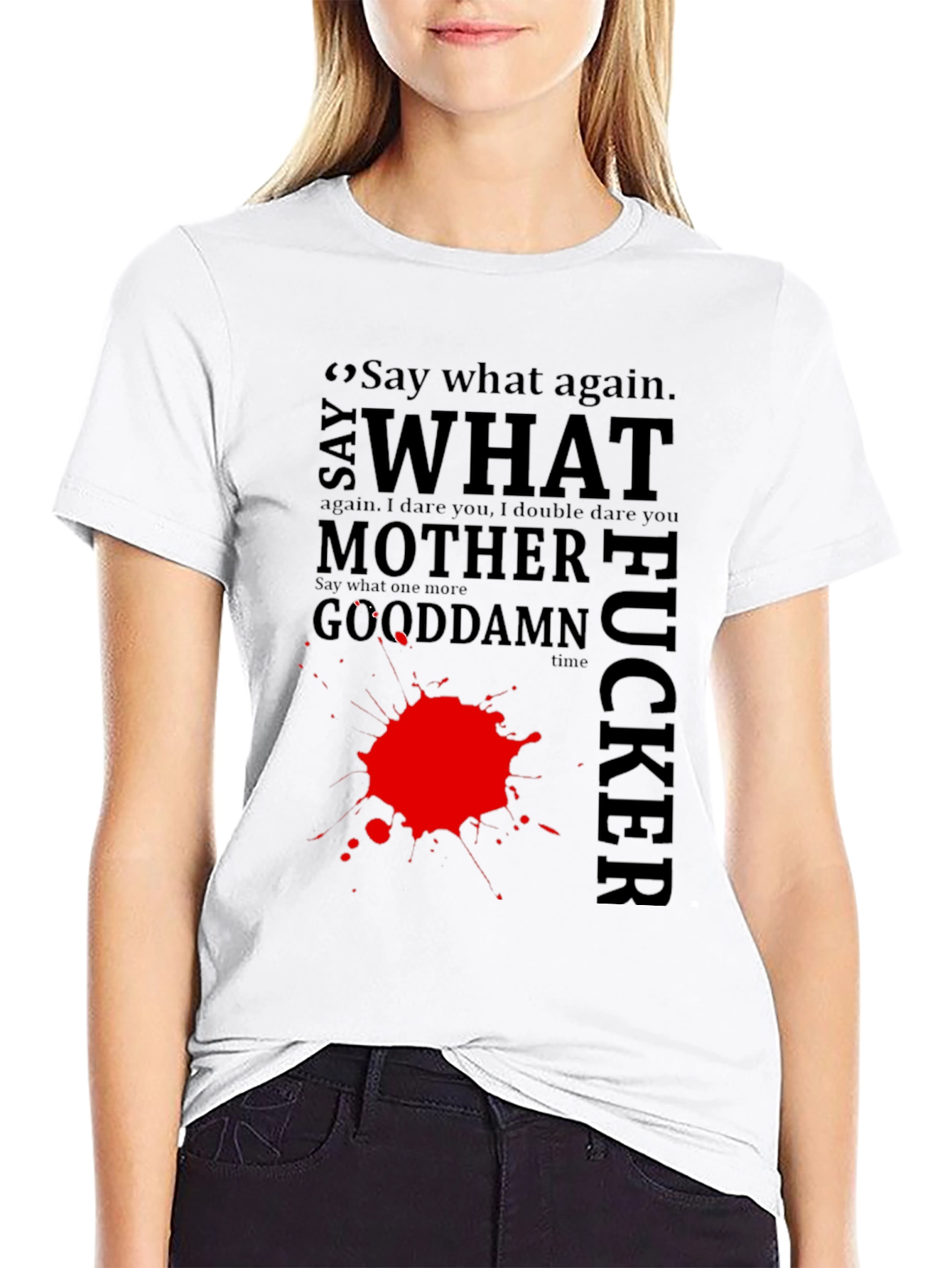 Black Say What Again T-Shirt view 9
